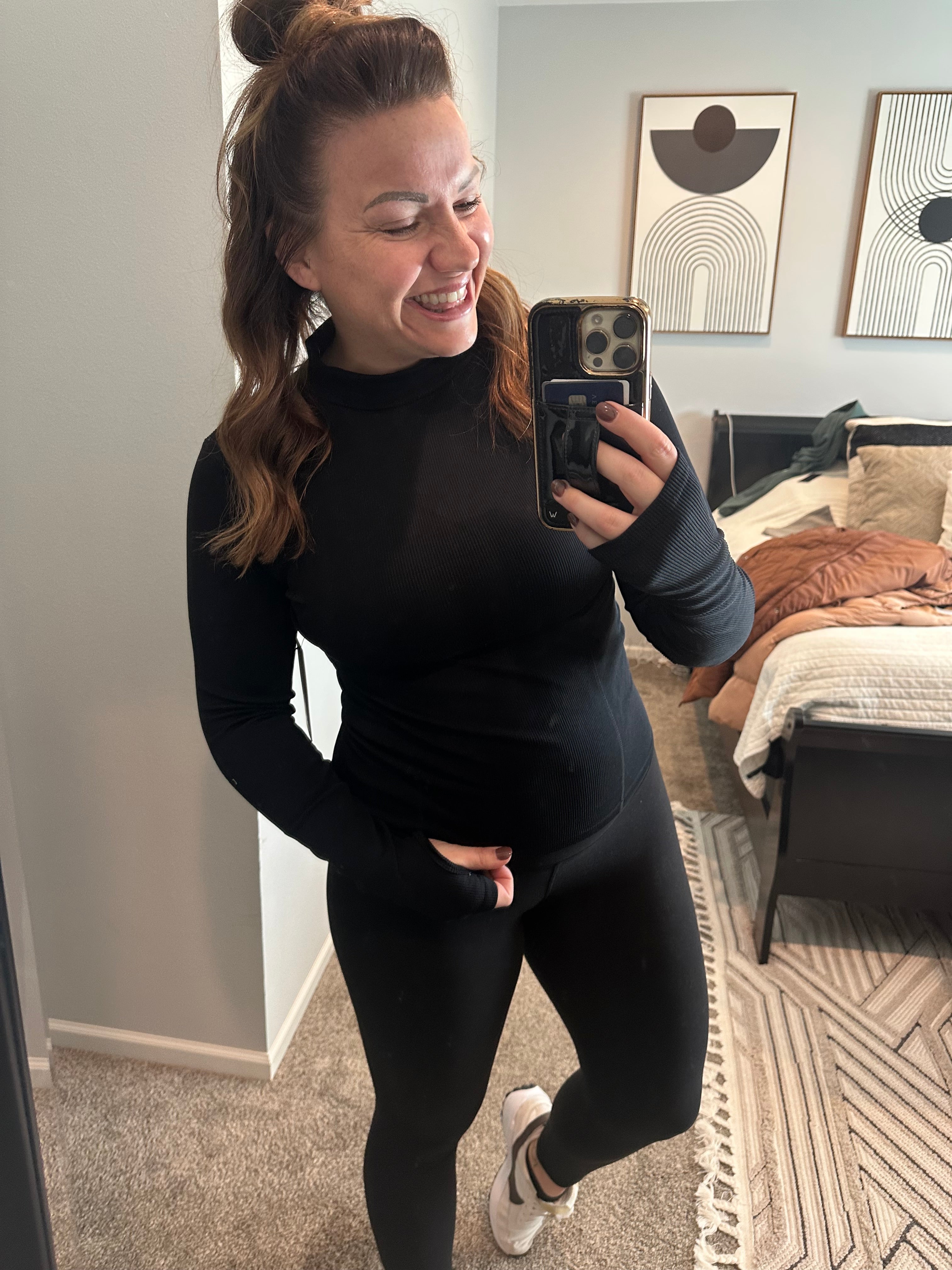 Women's Seamless Long Sleeve with Corset Details