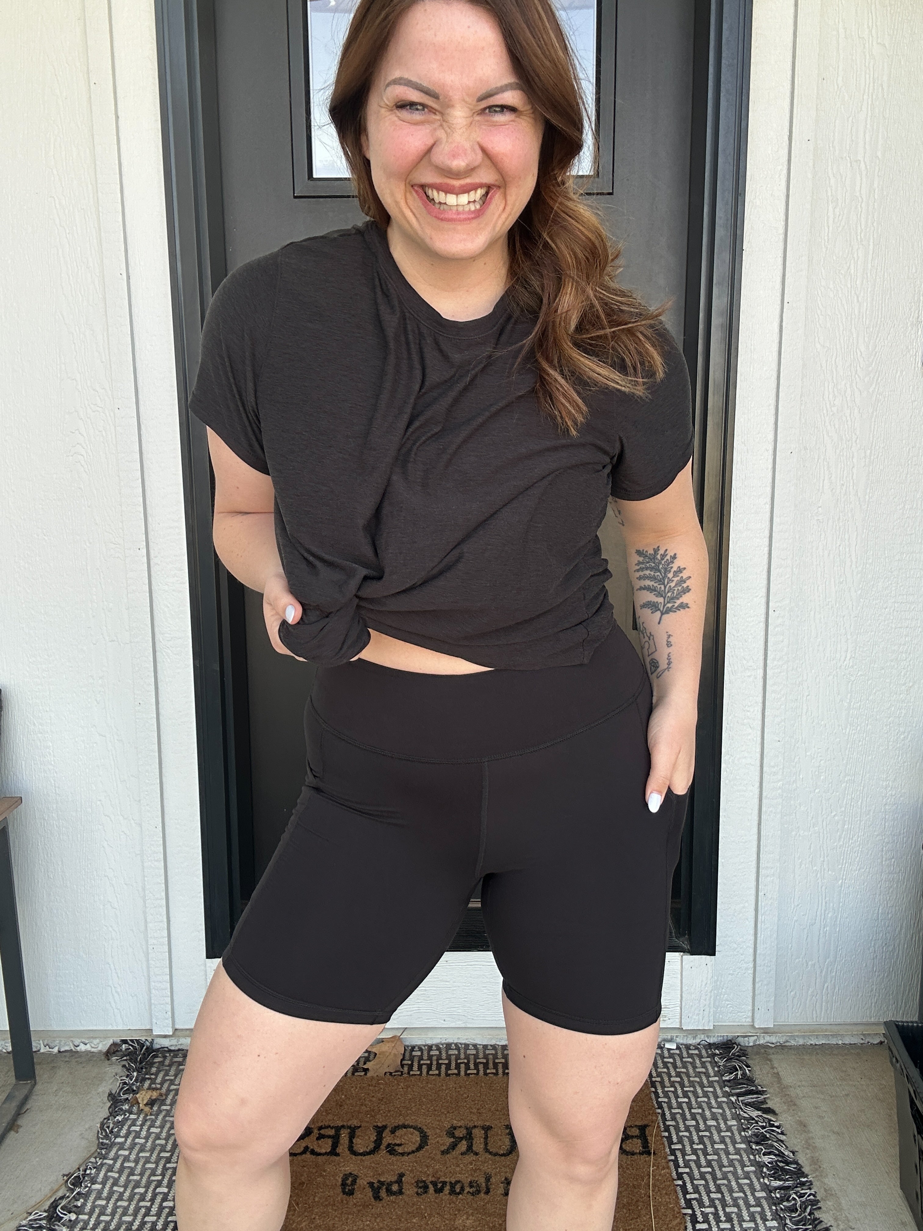 6 INCH BIKER SHORTS WITH SIDE POCKETS