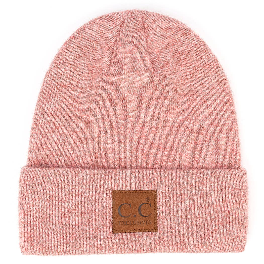 Heather Knit Classic Beanie Hat