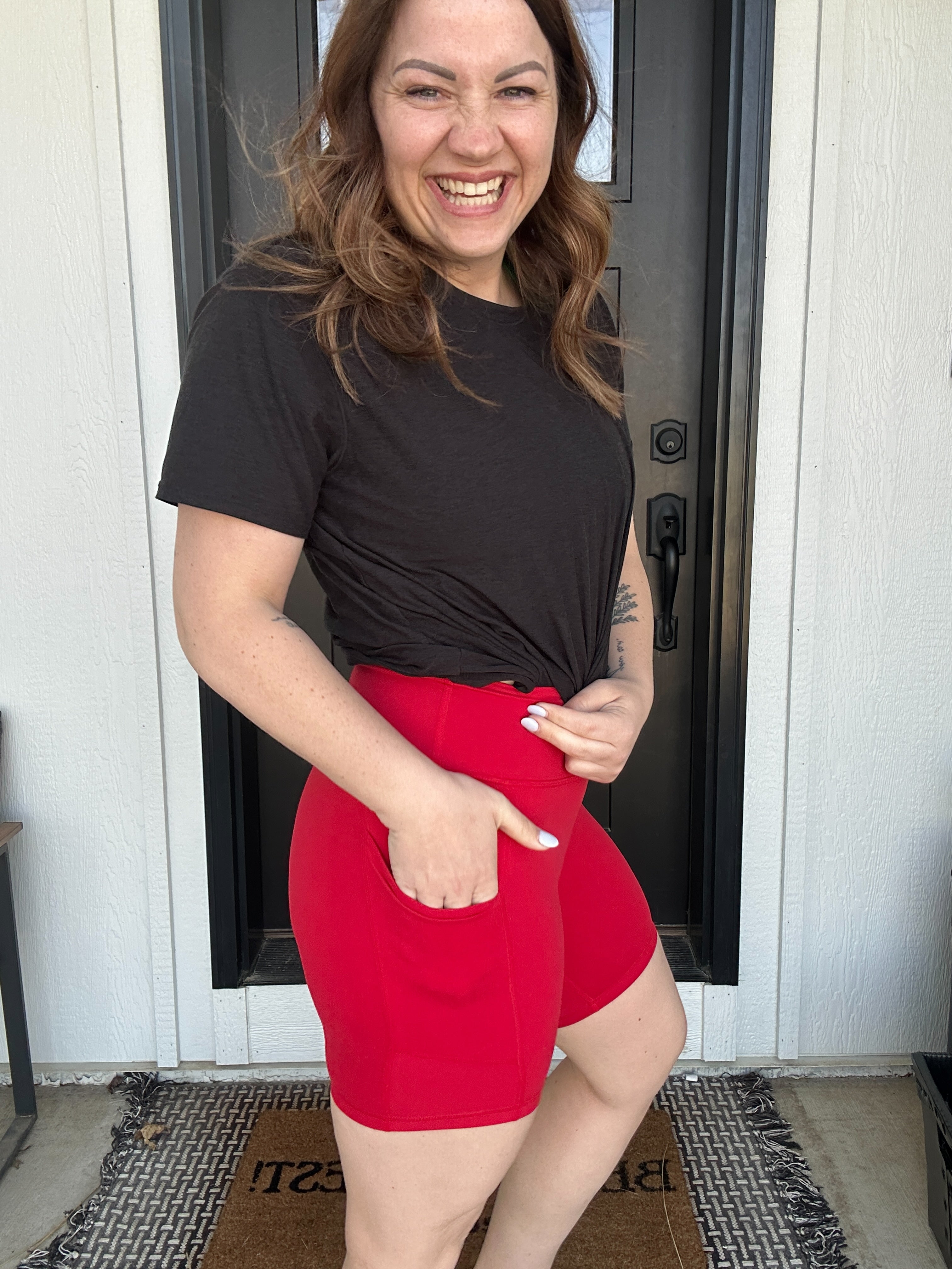 6 INCH BIKER SHORTS WITH SIDE POCKETS