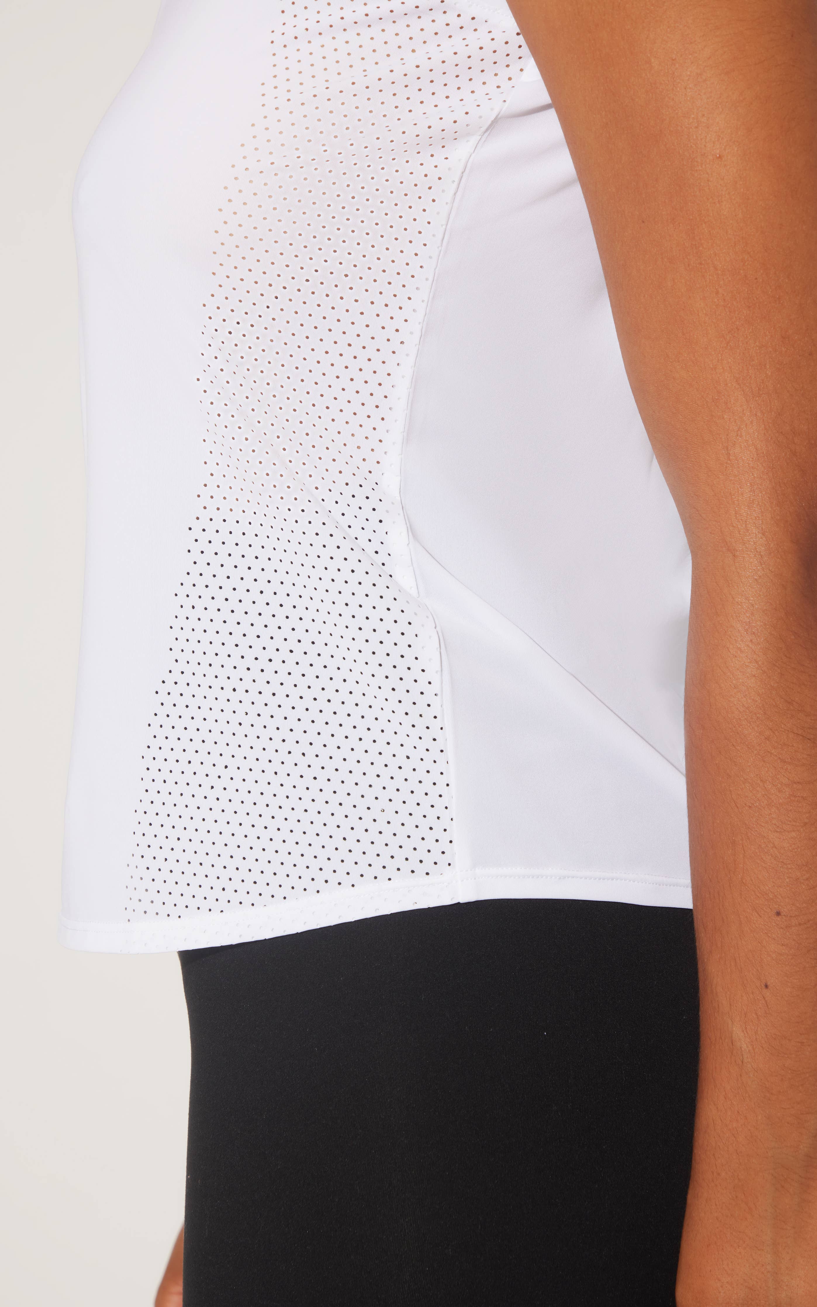 Women's Laser Cut Active Tank Top with Cutout Back