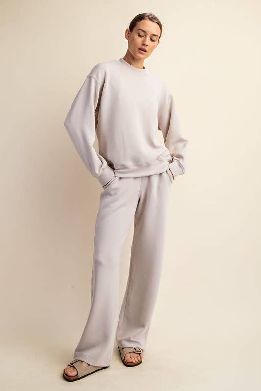 MOCK NECK ODAL POLY SPAN SCUBA PULLOVER