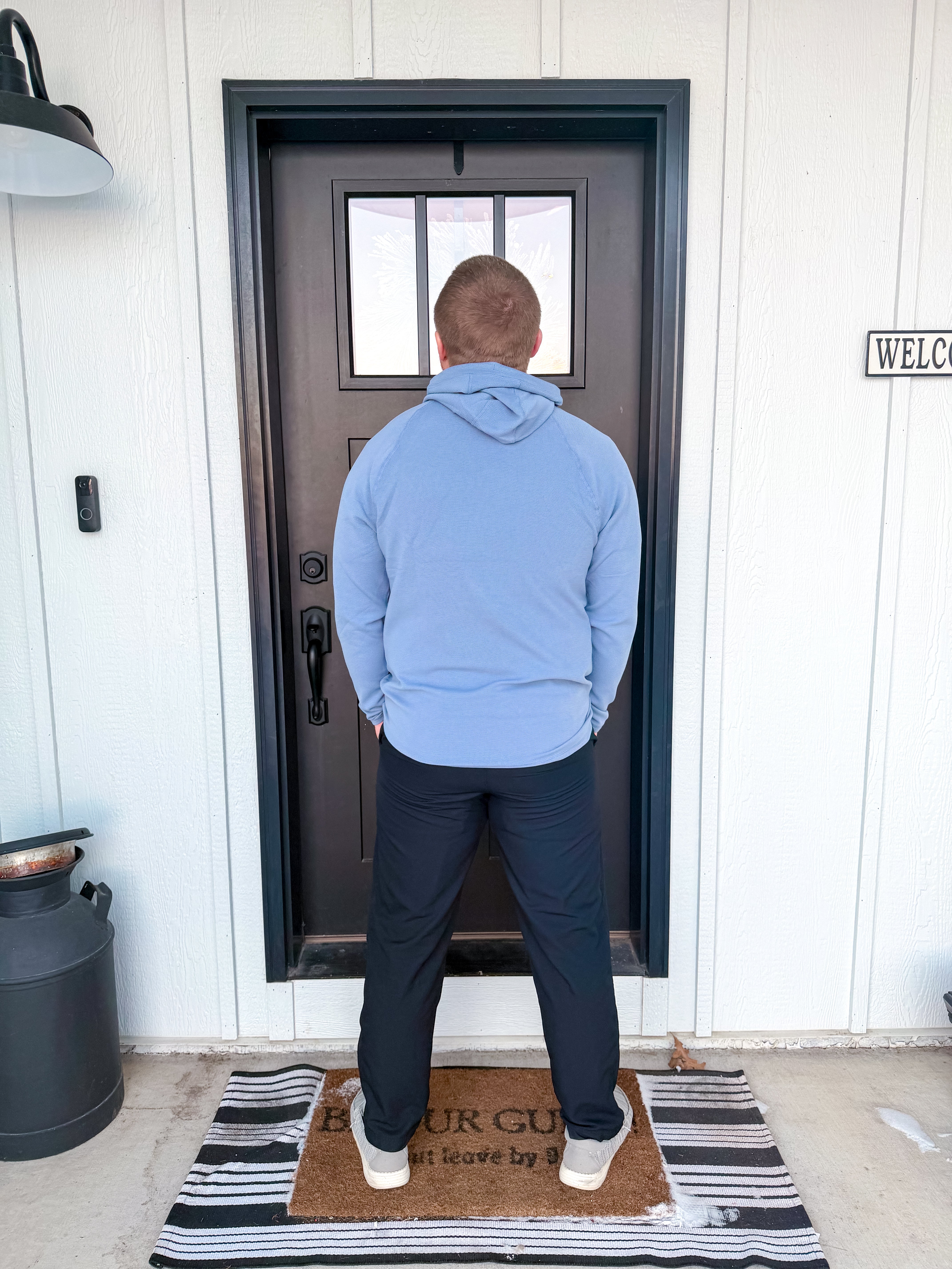 Men's Supreme Waffle Long Sleeve Hoodie