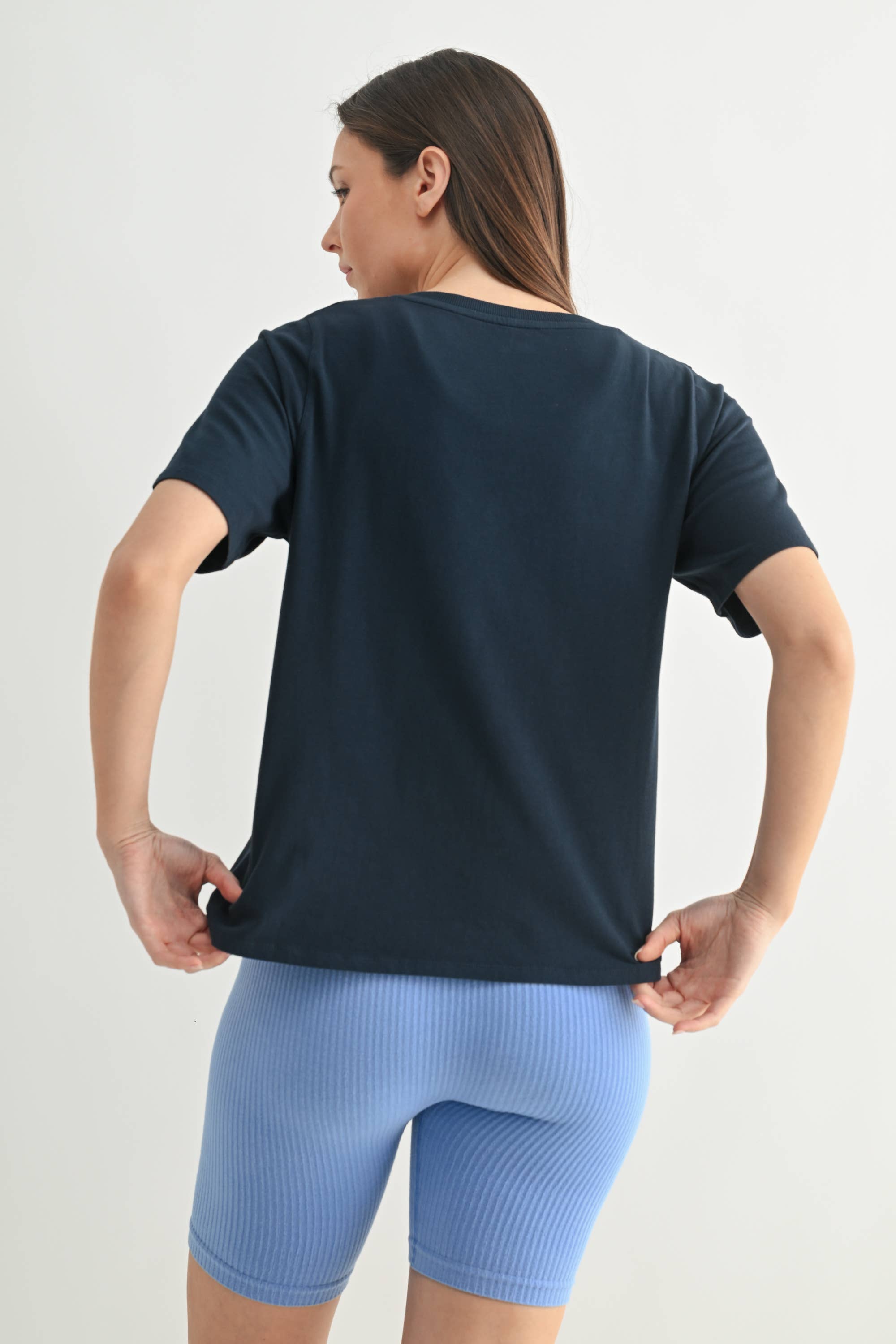 Pima Cotton Blend V-Neck Tee