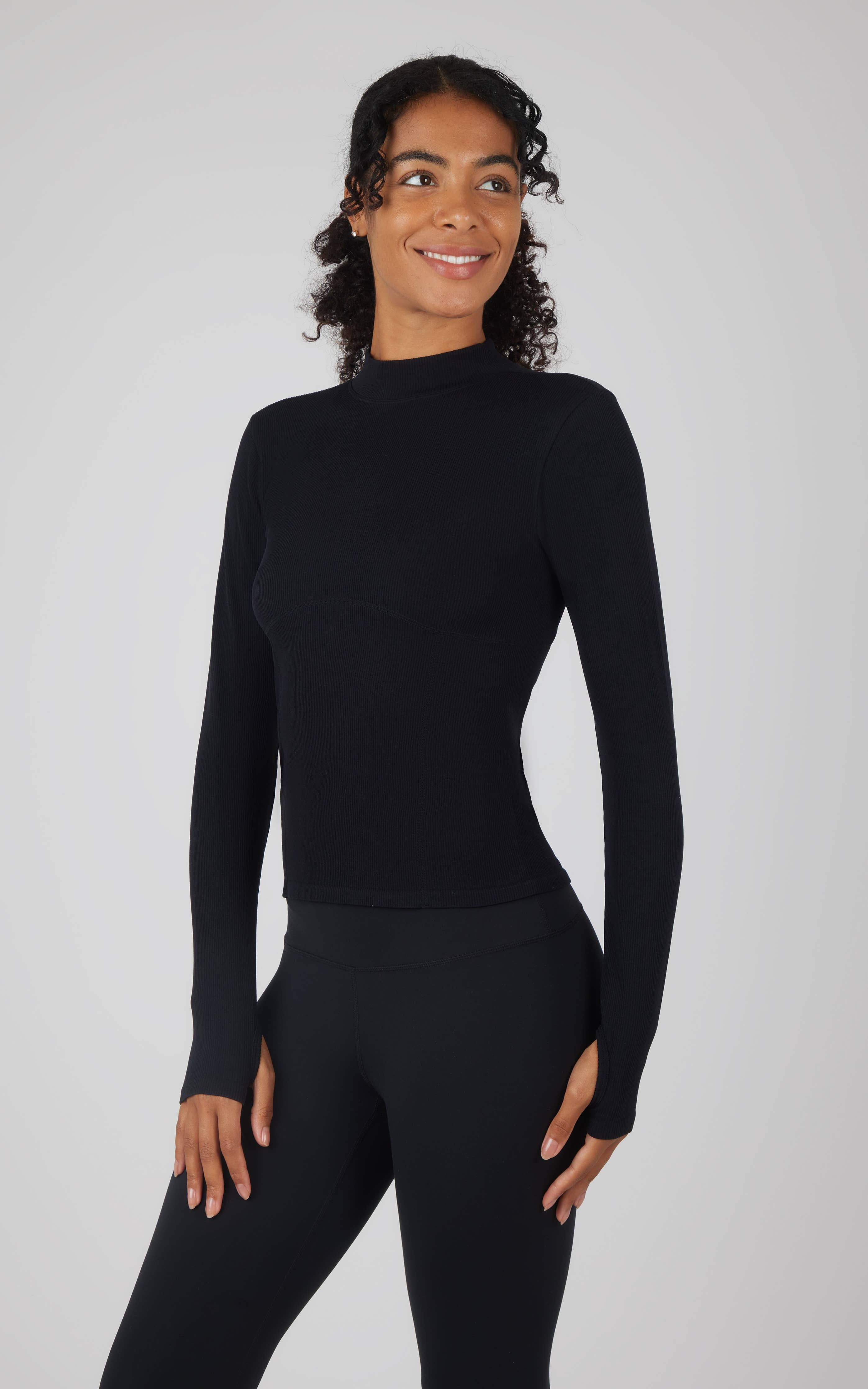 Women's Seamless Long Sleeve with Corset Details