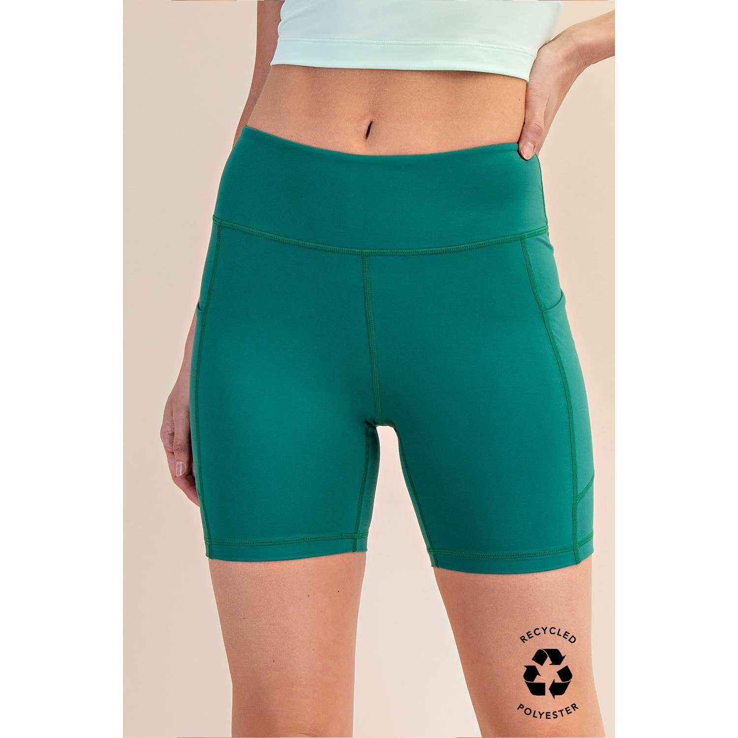 6 INCH BIKER SHORTS WITH SIDE POCKETS