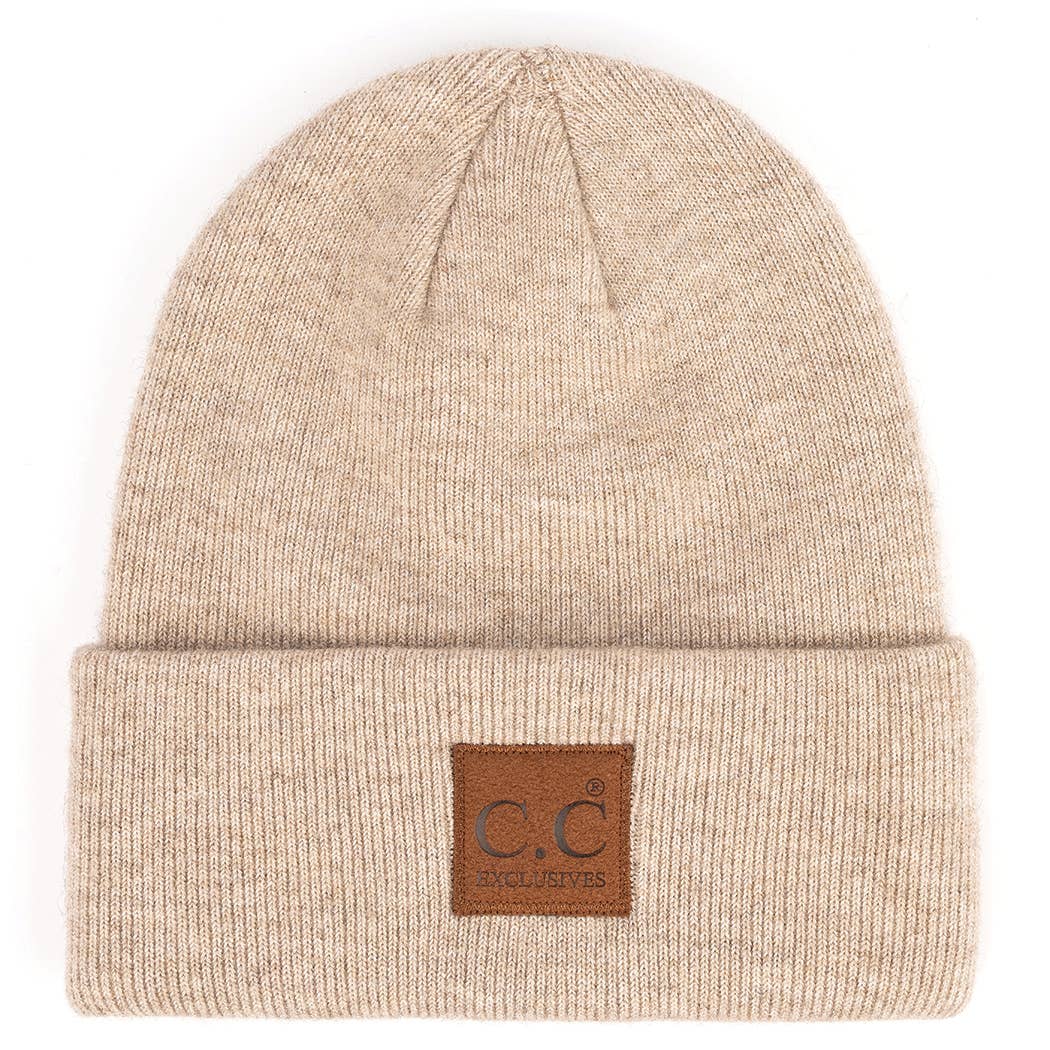Heather Knit Classic Beanie Hat