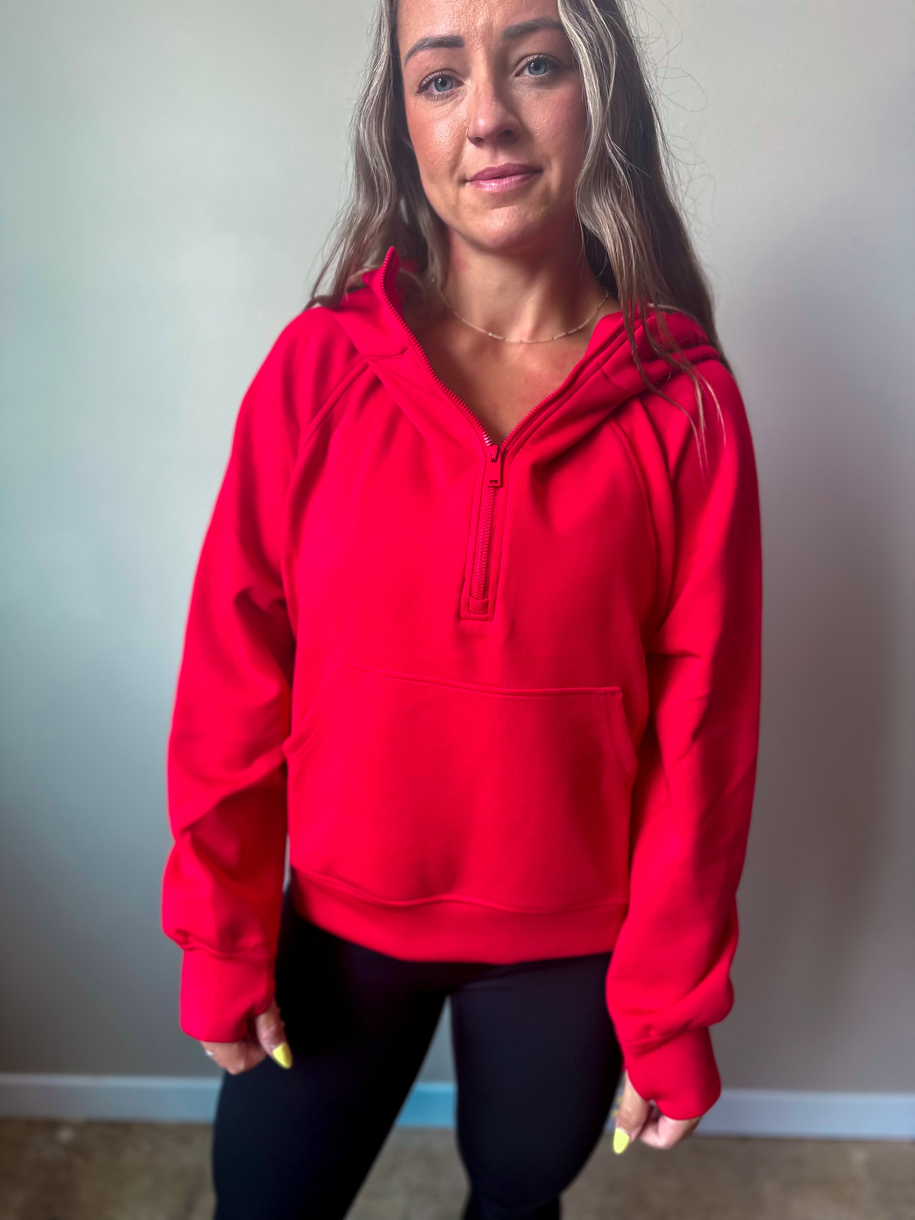 MODAL SCUBA QUARTER ZIP HODDIE JACKET