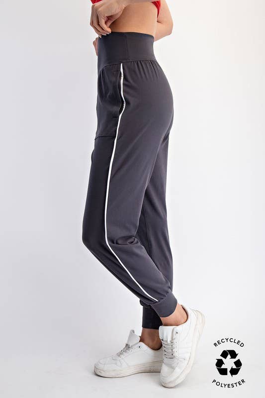 High Waist Butter Soft Piping Jogger Pant