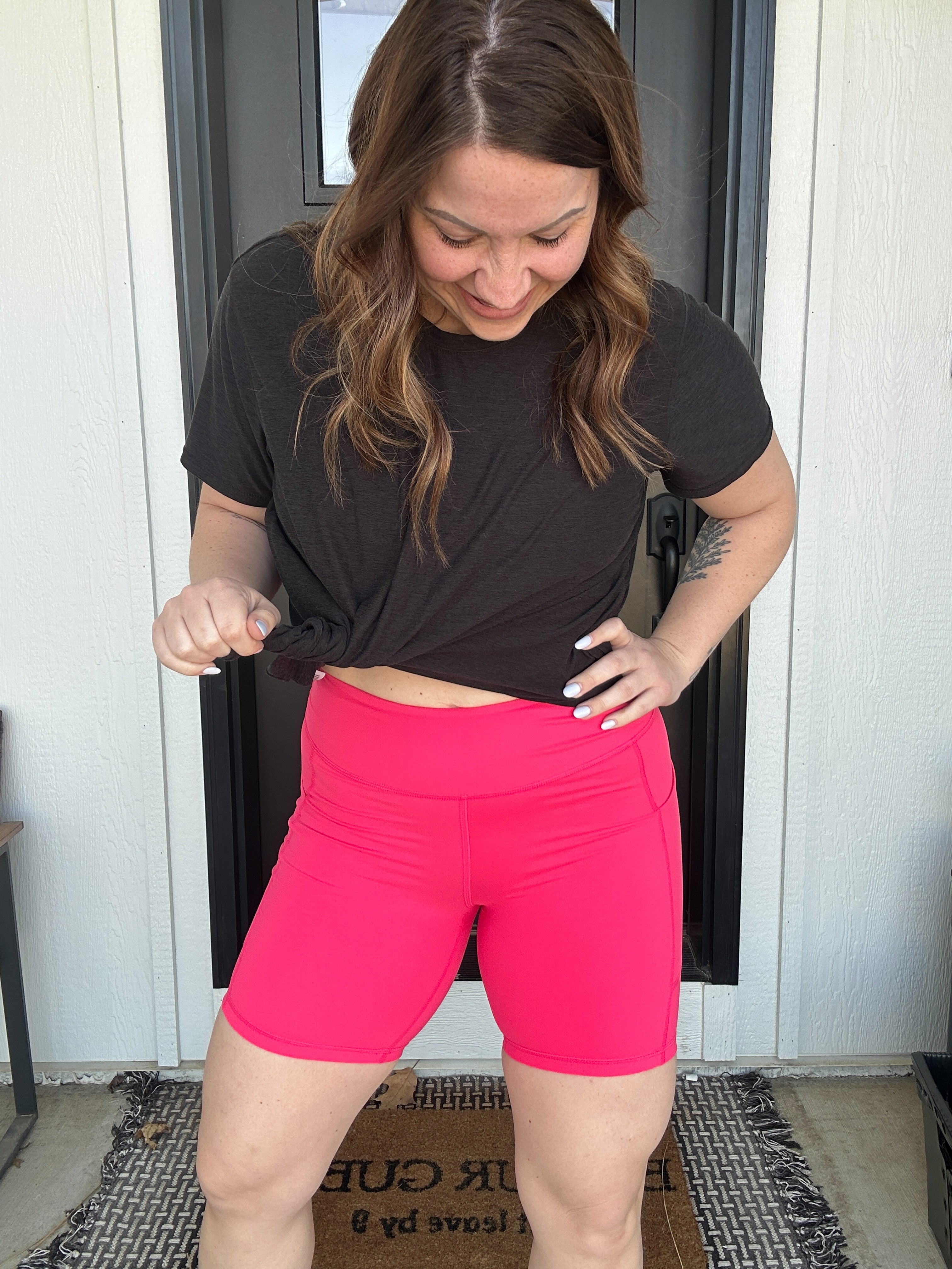 6 INCH BIKER SHORTS WITH SIDE POCKETS