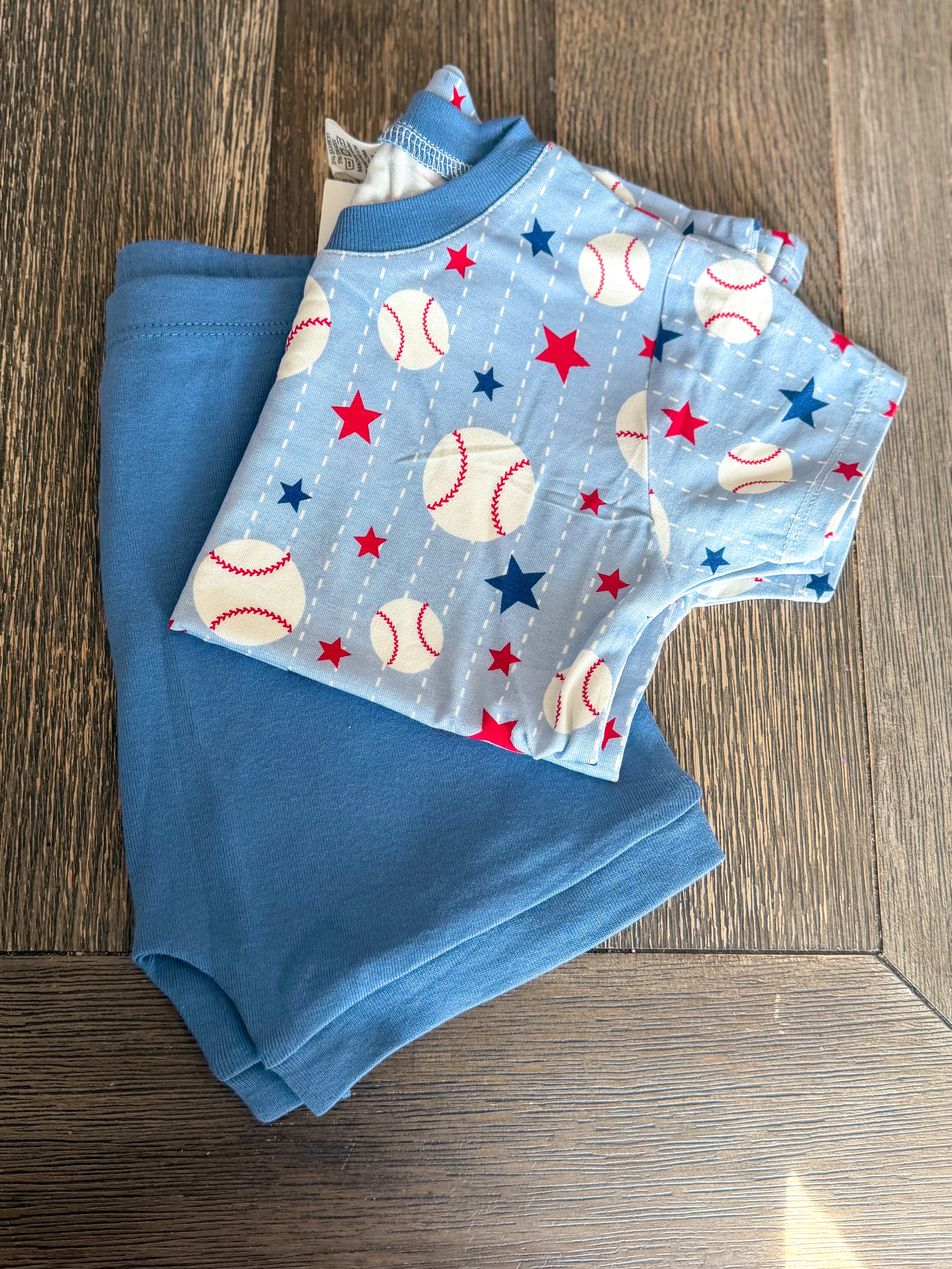 Grand Slam Baseball Bamboo Tee & Cotton Shorts Set for Boys
