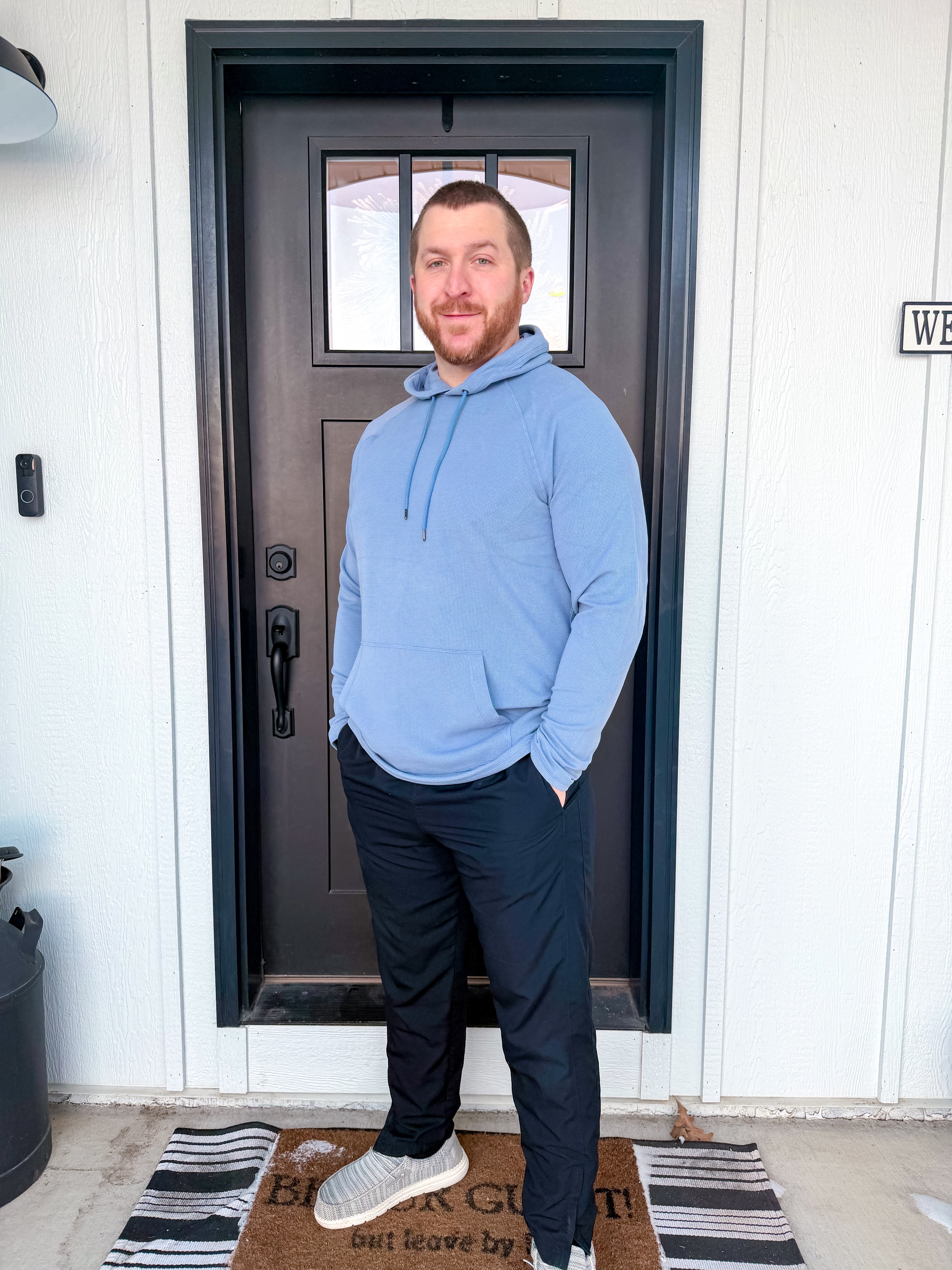 Men's Supreme Waffle Long Sleeve Hoodie