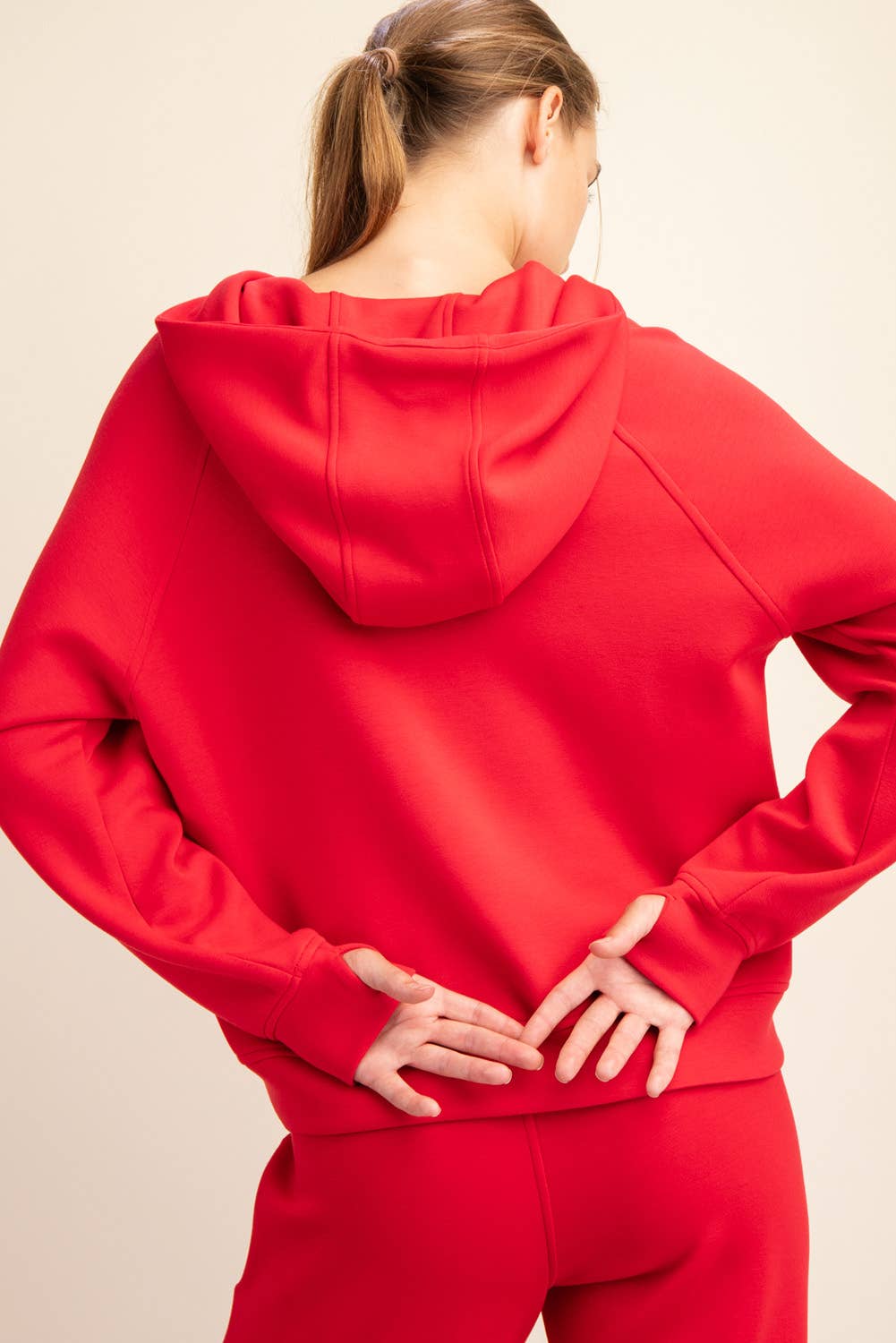 MODAL SCUBA QUARTER ZIP HODDIE JACKET