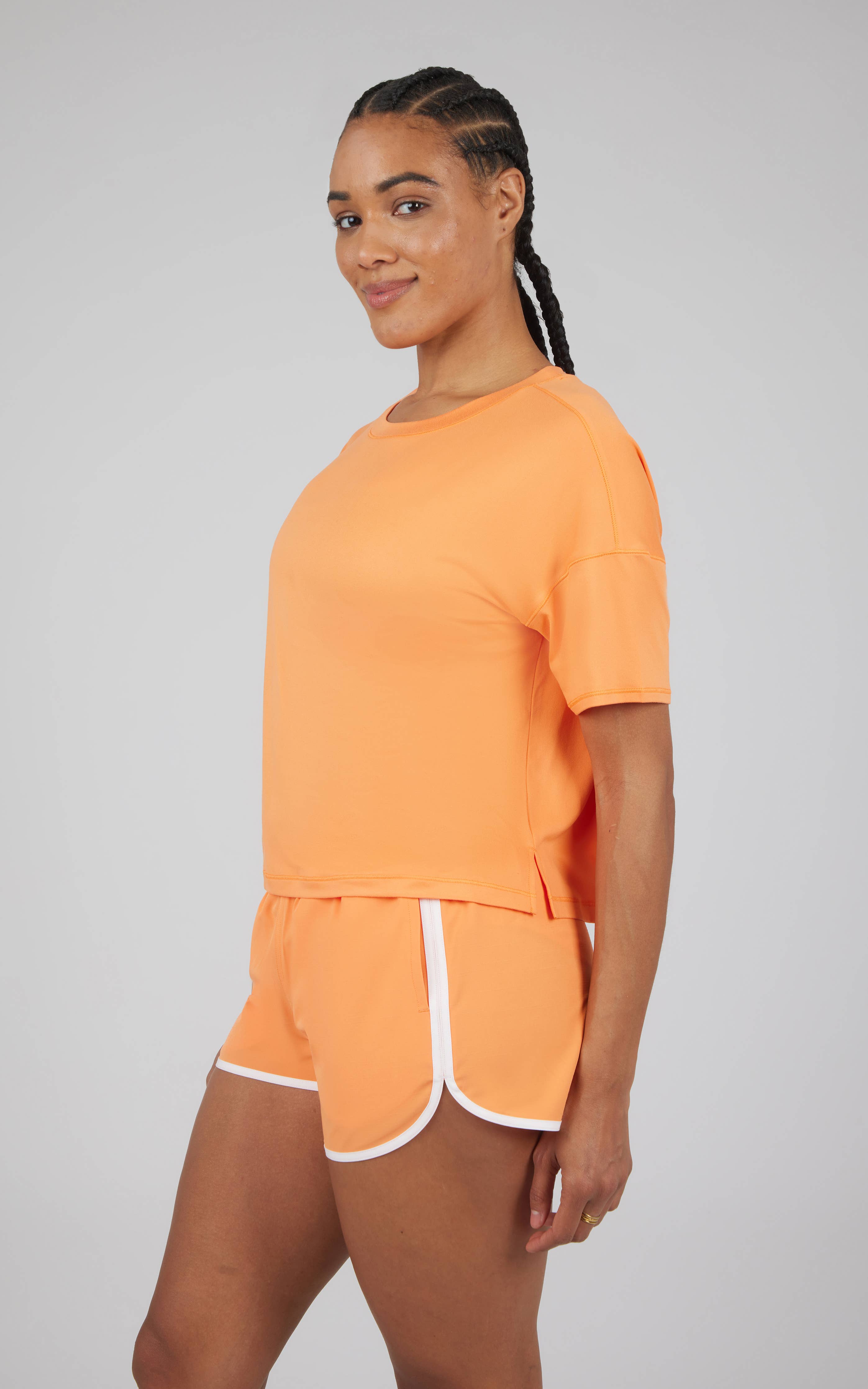 Women's Super Soft Boxy Tee and Running Short Set