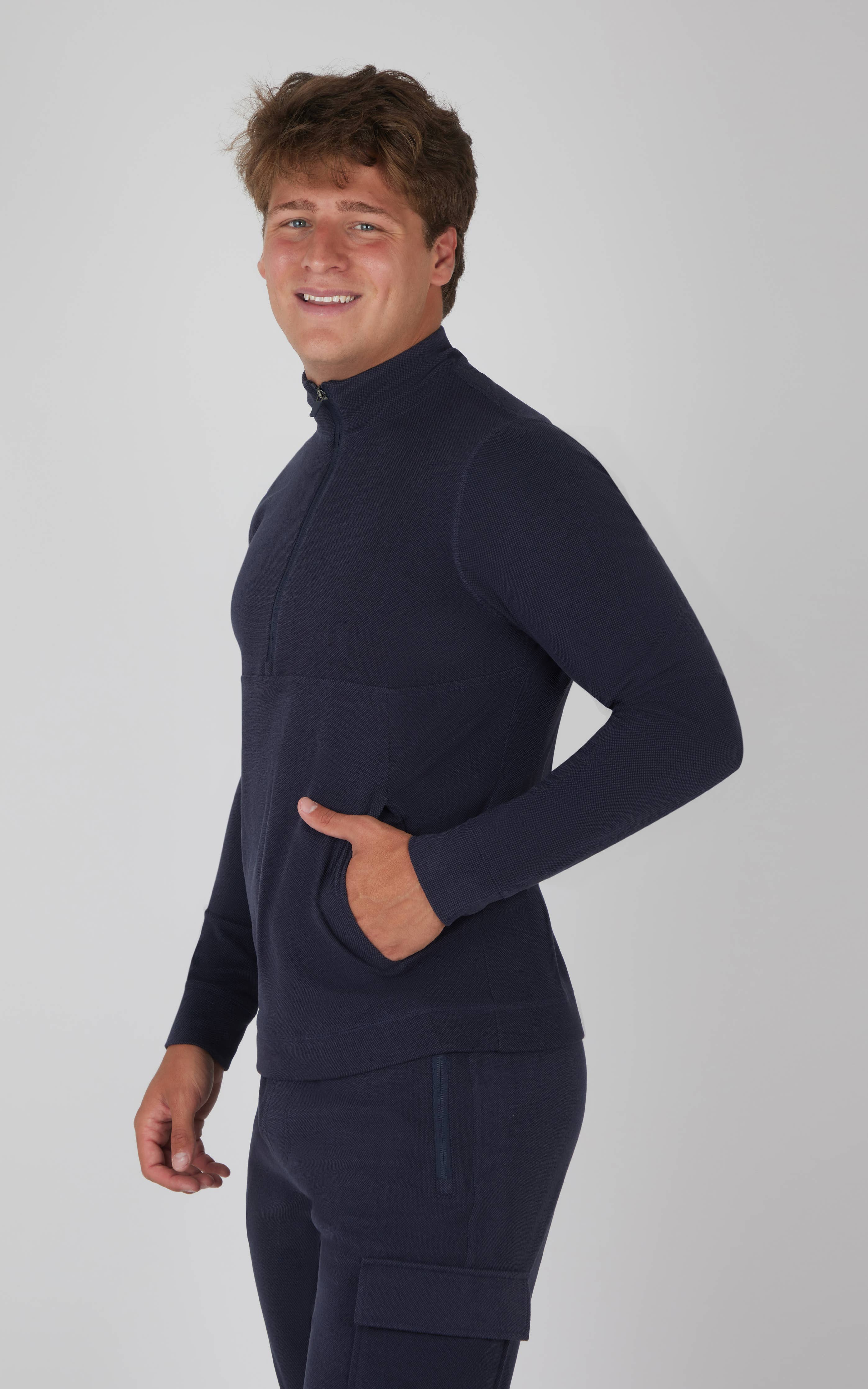 Men's Everyday Half Zip Long Sleeve Top – Collins & Company