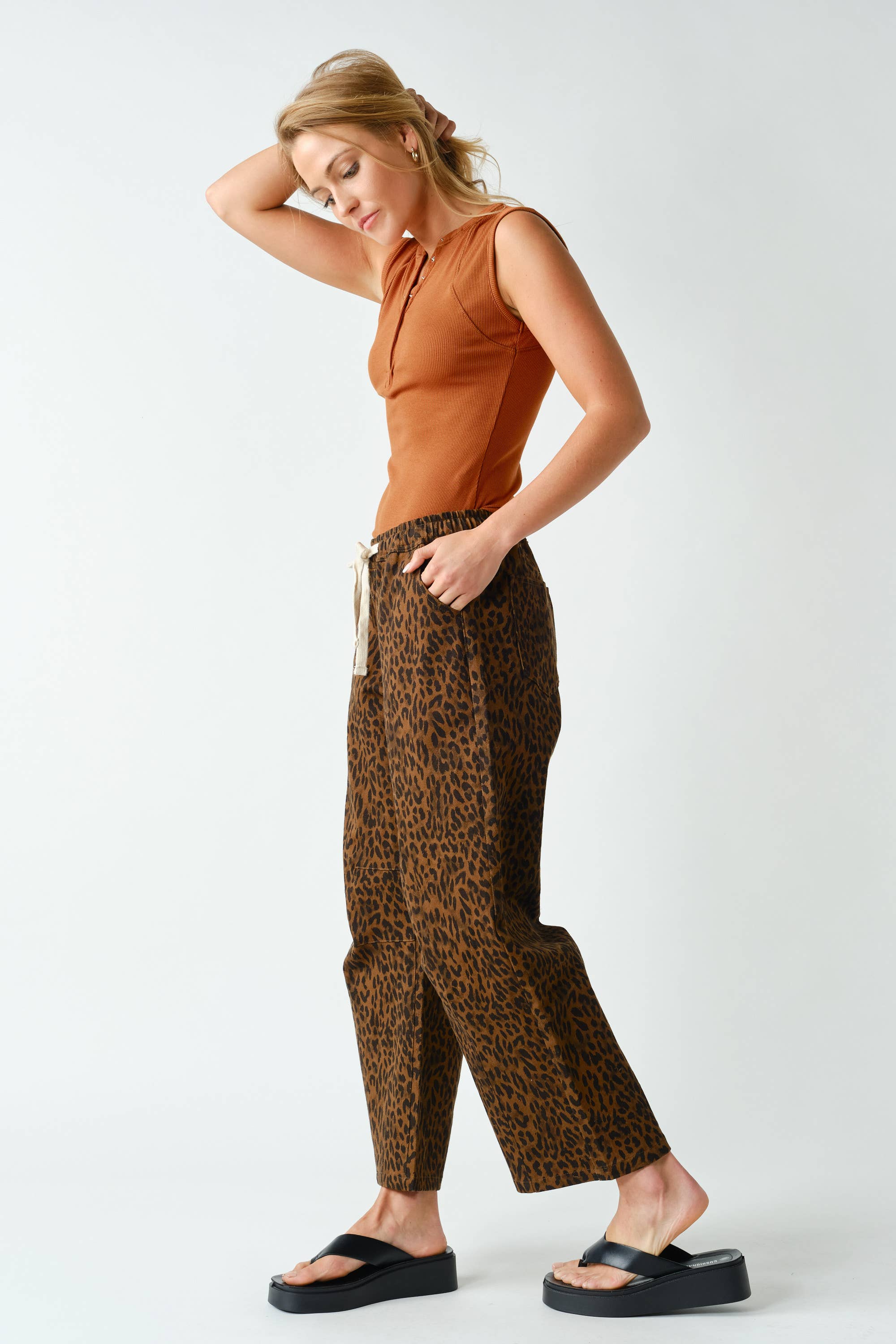 Melissa Essential Micro-Ribbed Henley Tank Top