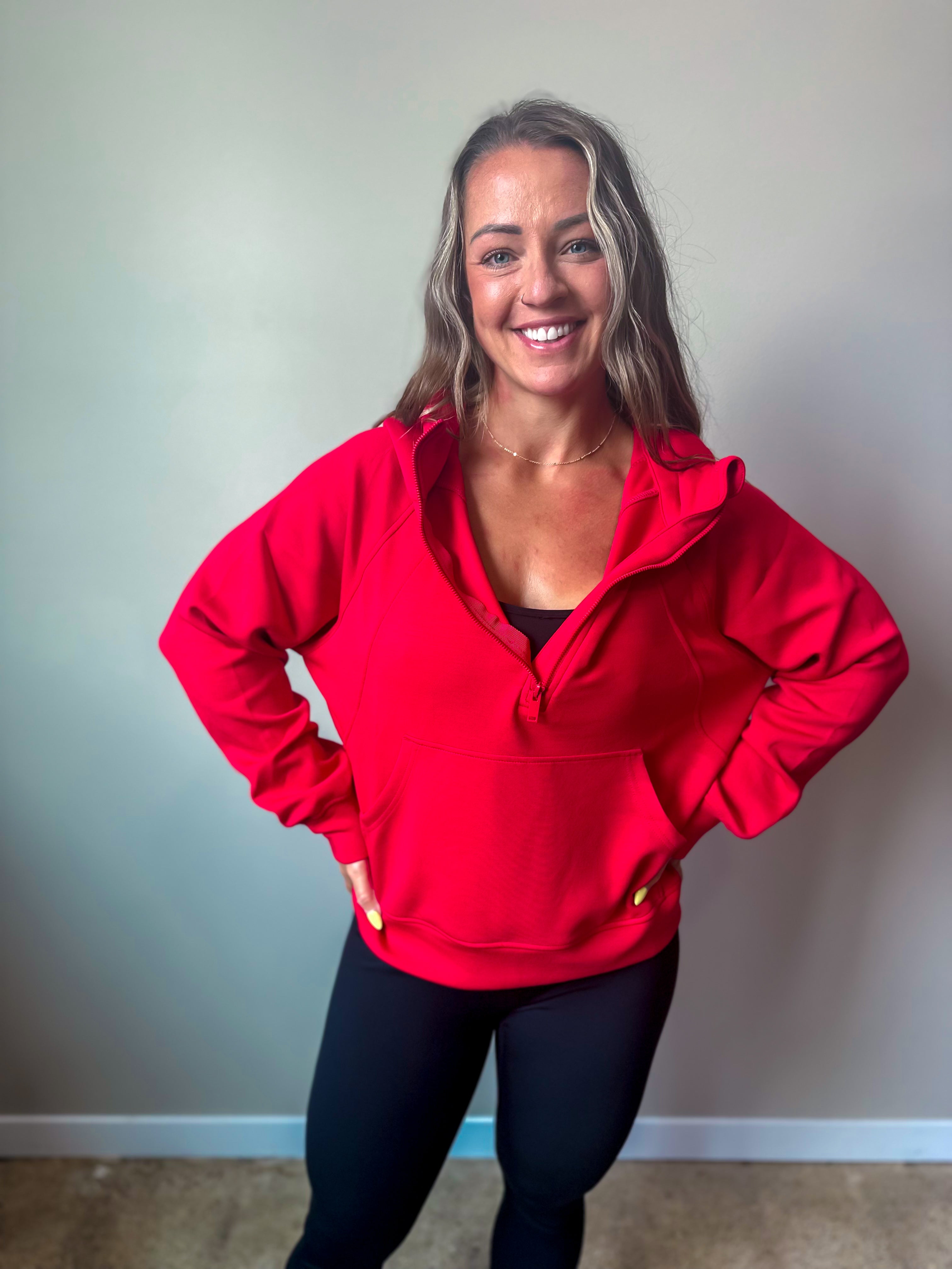 MODAL SCUBA QUARTER ZIP HODDIE JACKET