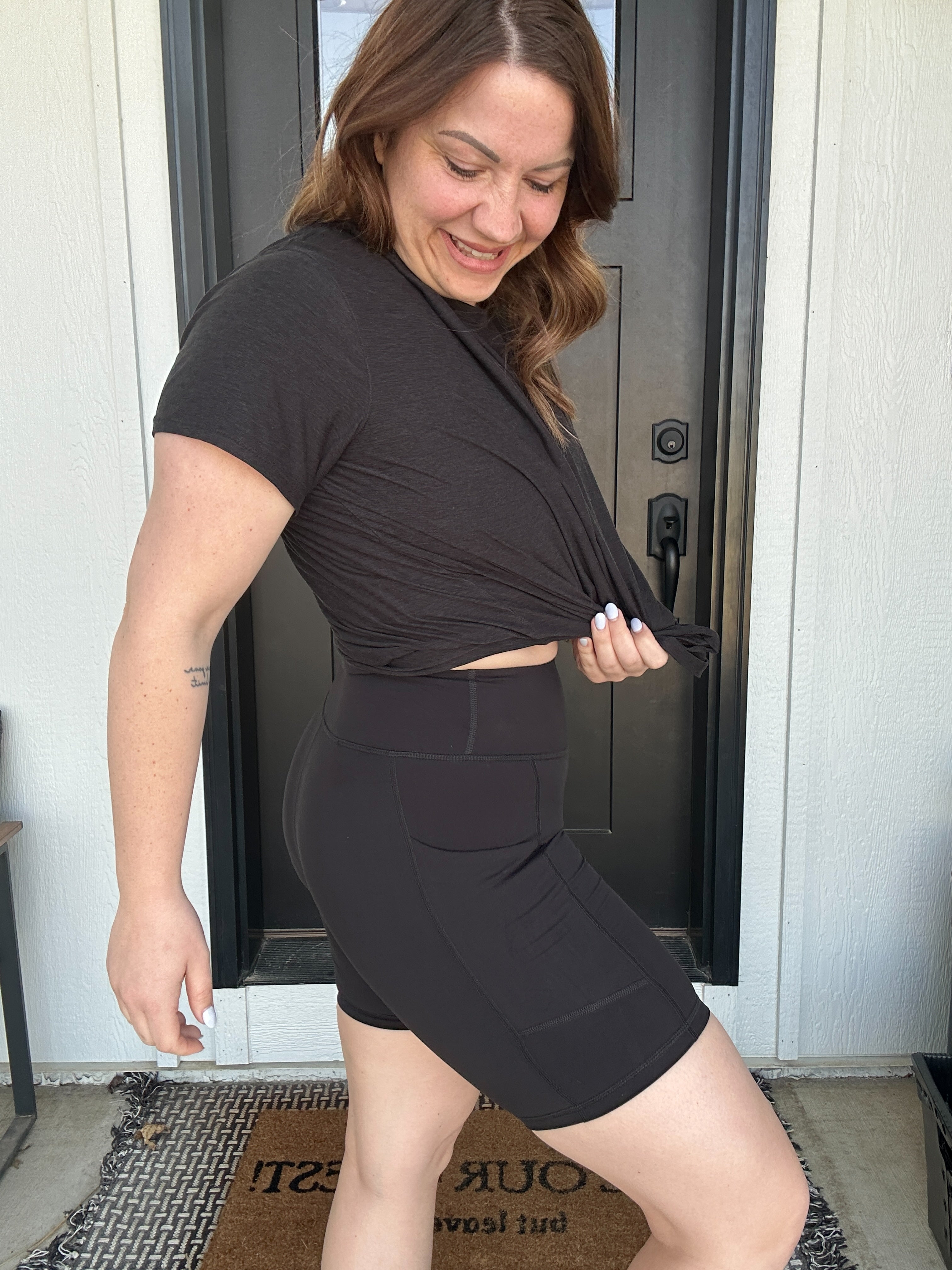 6 INCH BIKER SHORTS WITH SIDE POCKETS