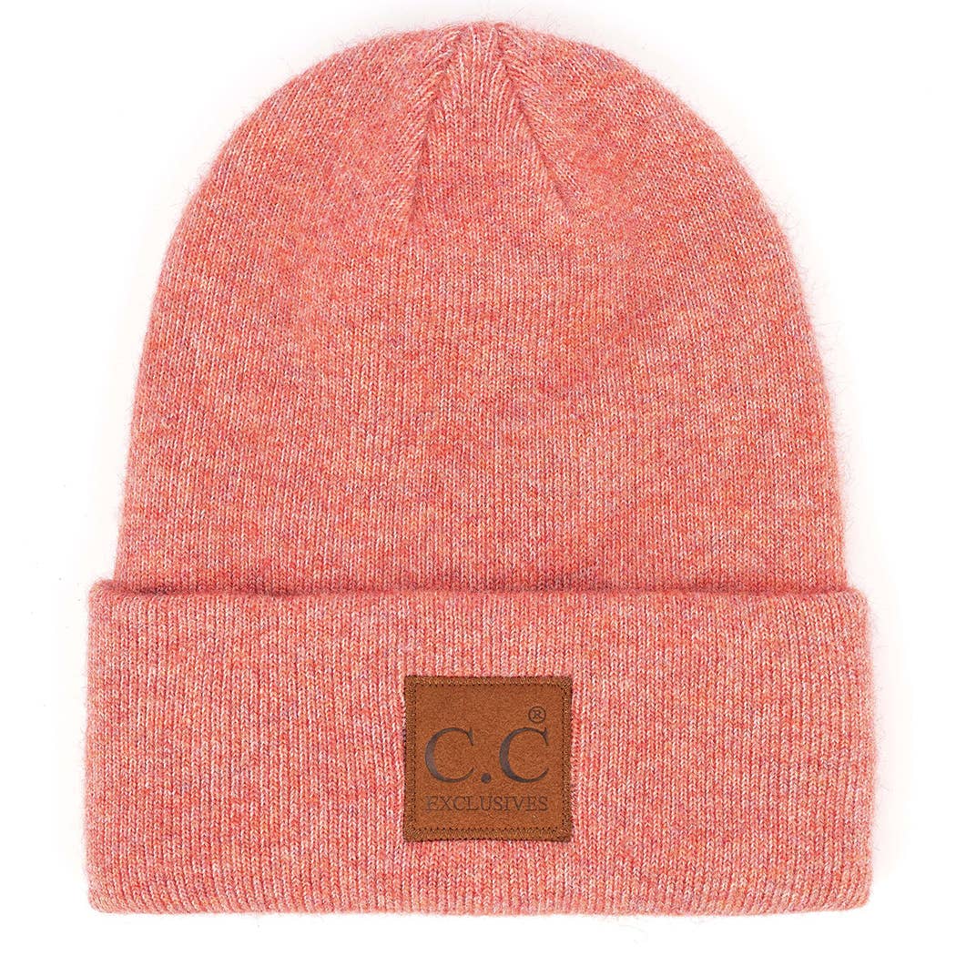 Heather Knit Classic Beanie Hat