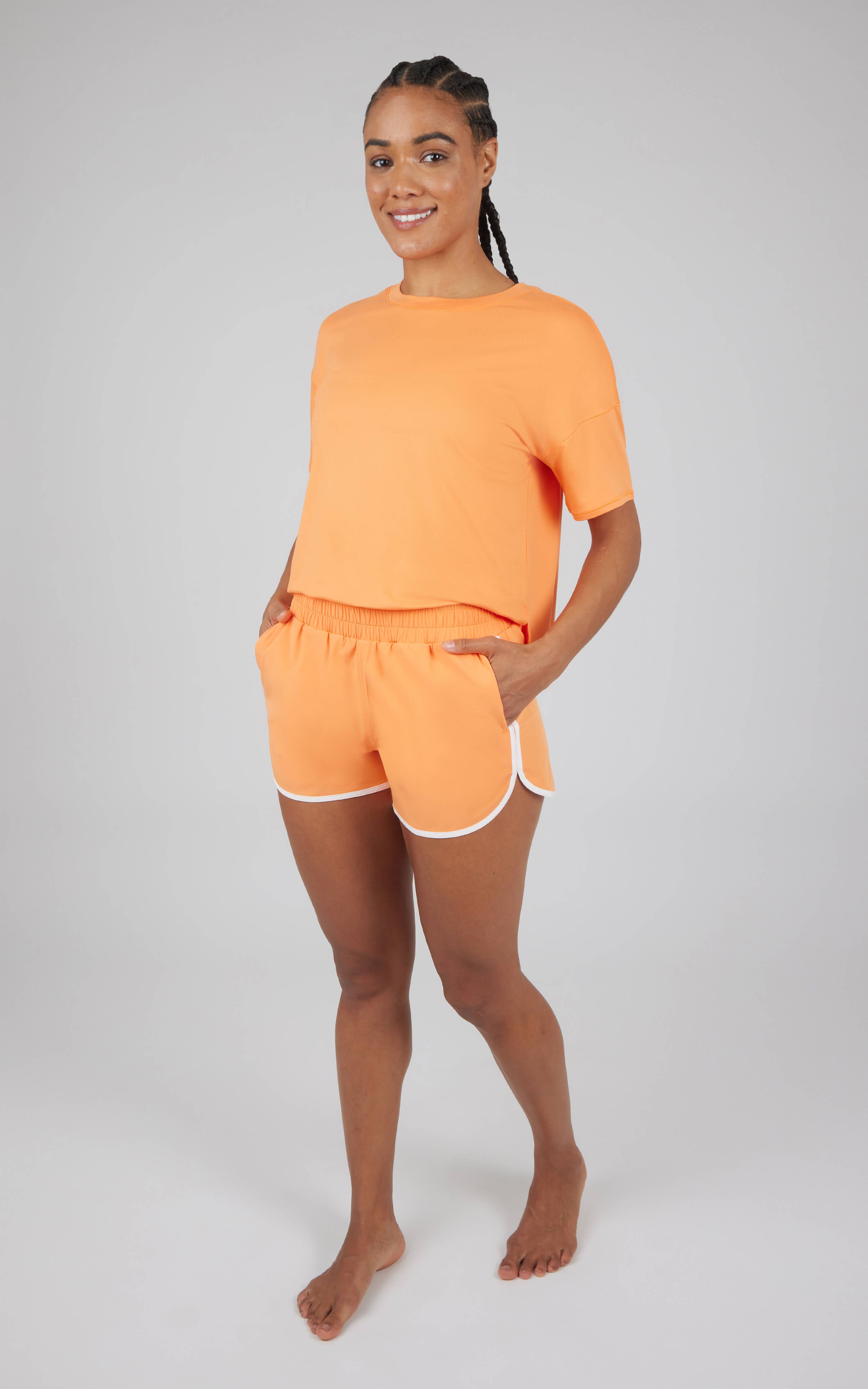 Women's Super Soft Boxy Tee and Running Short Set
