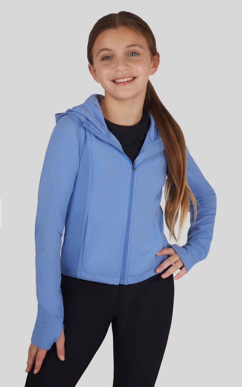 Girls Everyday Full Zip Active Jacket with Hood