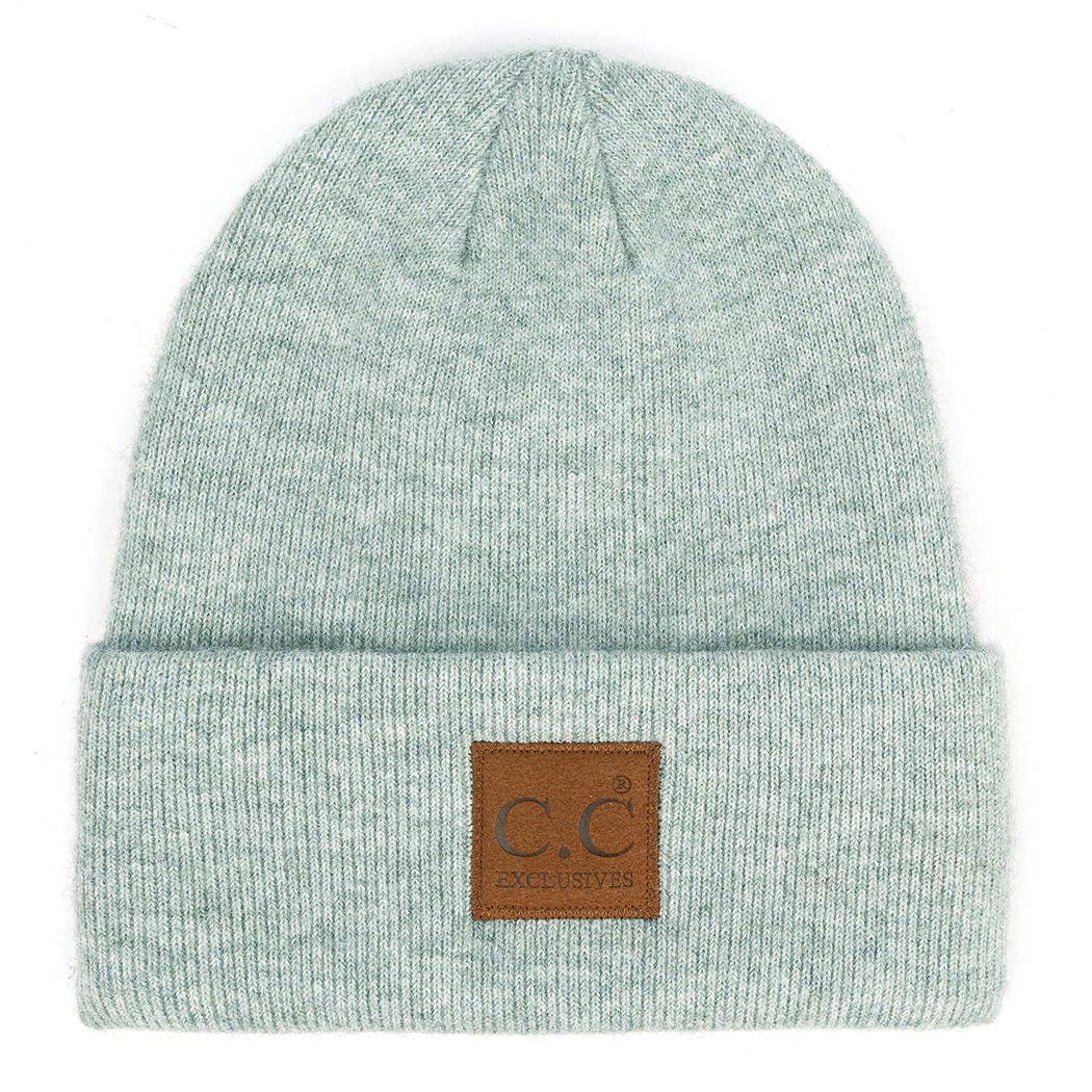 Heather Knit Classic Beanie Hat