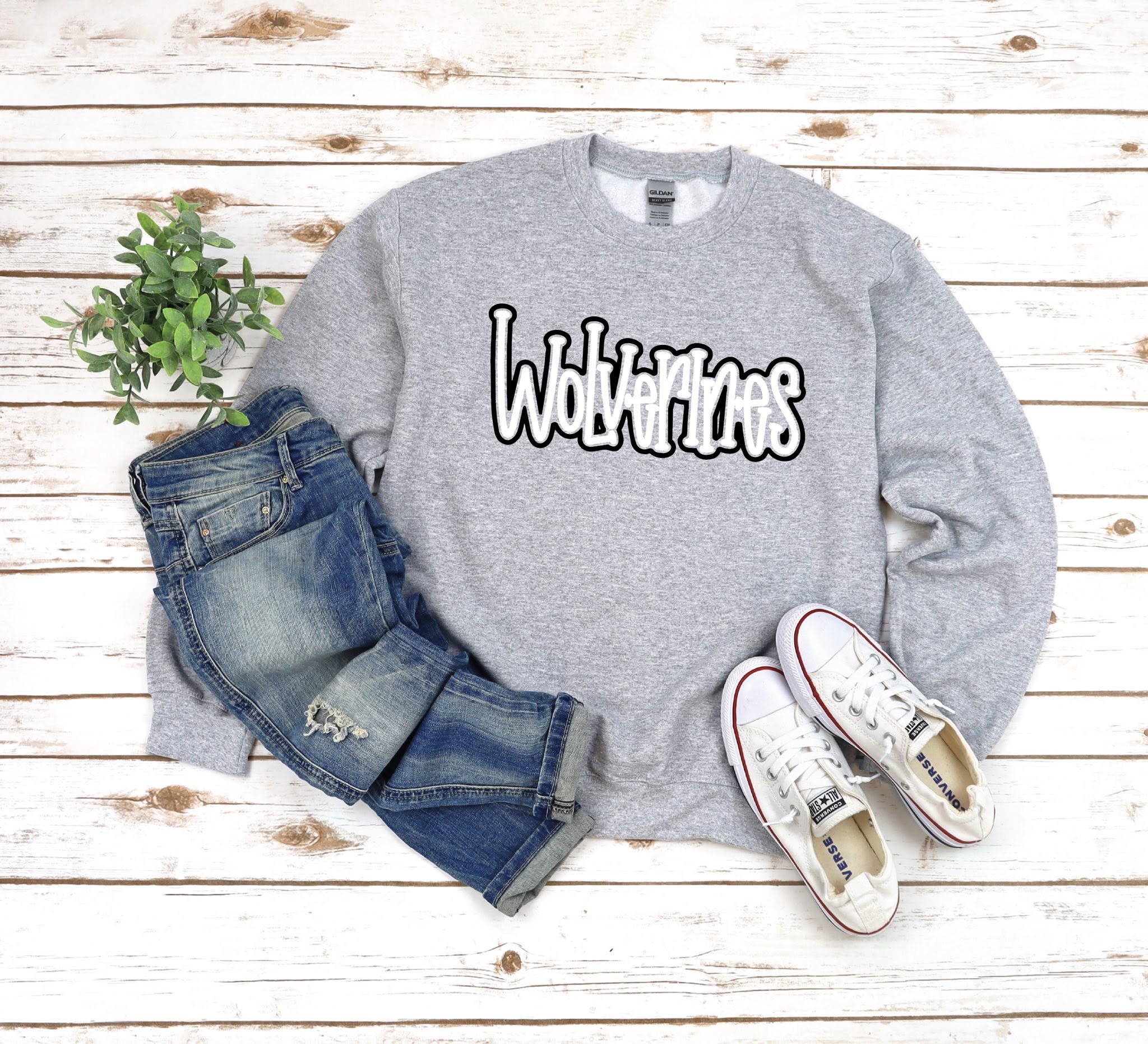 SO' GRAY + WHITE SWEATSHIRT (Option 2) PRE ORDER