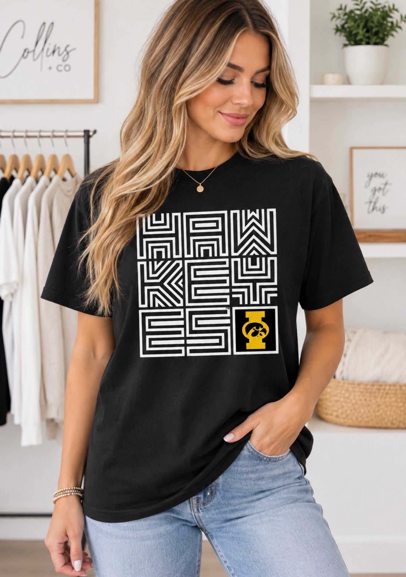Iowa Hawkeyes Geometric Design