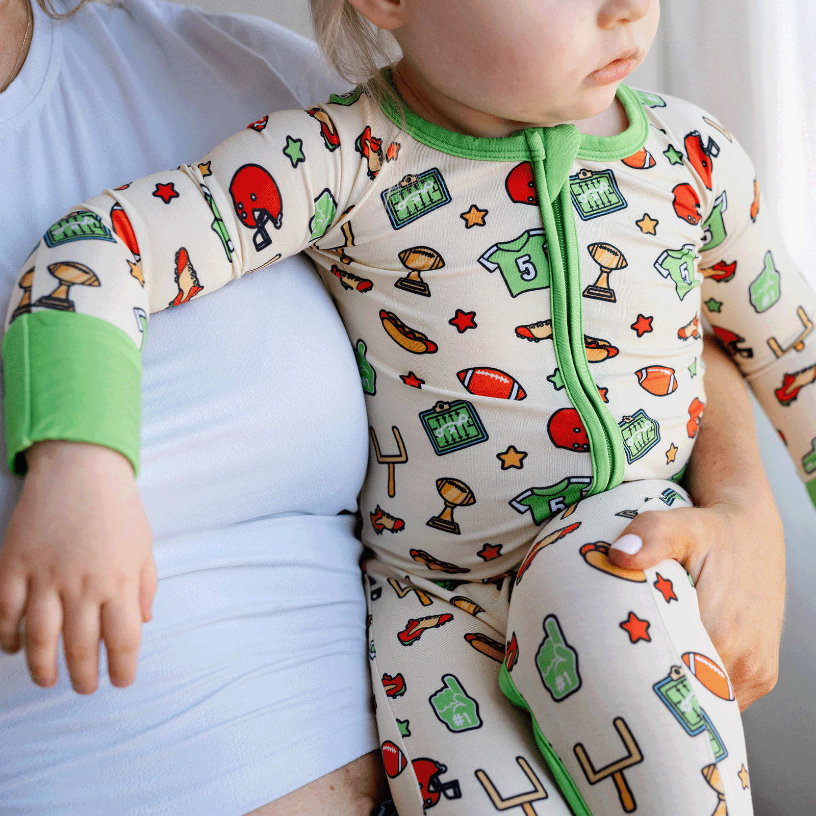 Football Zippy One-Piece Sleeper