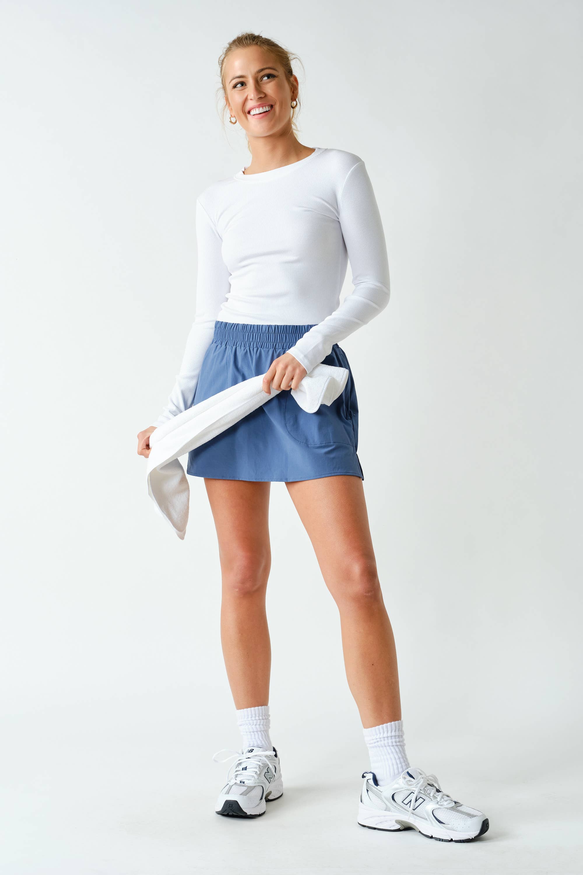 Mindy Essential Long-Sleeved Micro-Ribbed Top