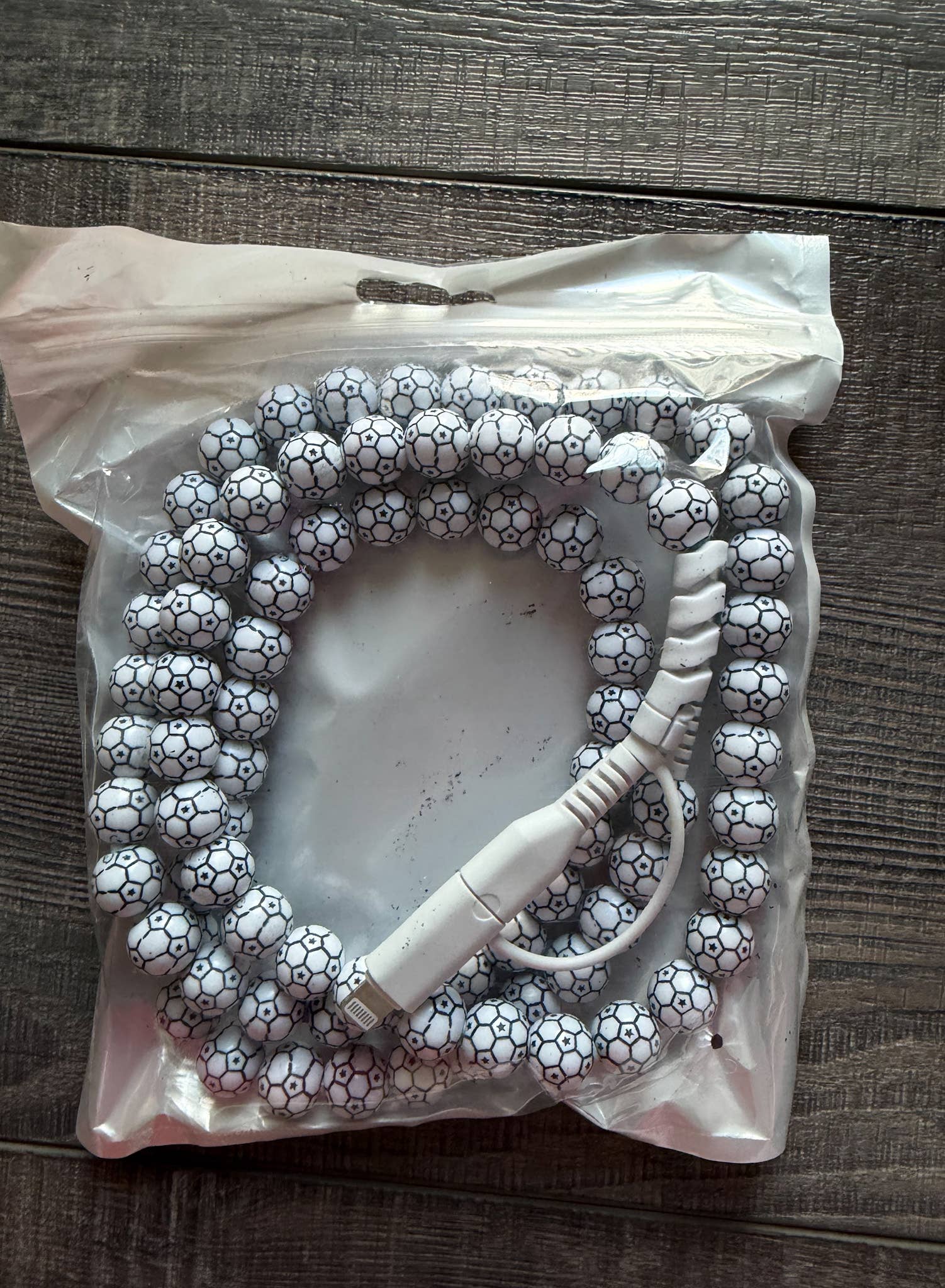 Beaded Phone Charger with Lightning & USB-C Cable Sports