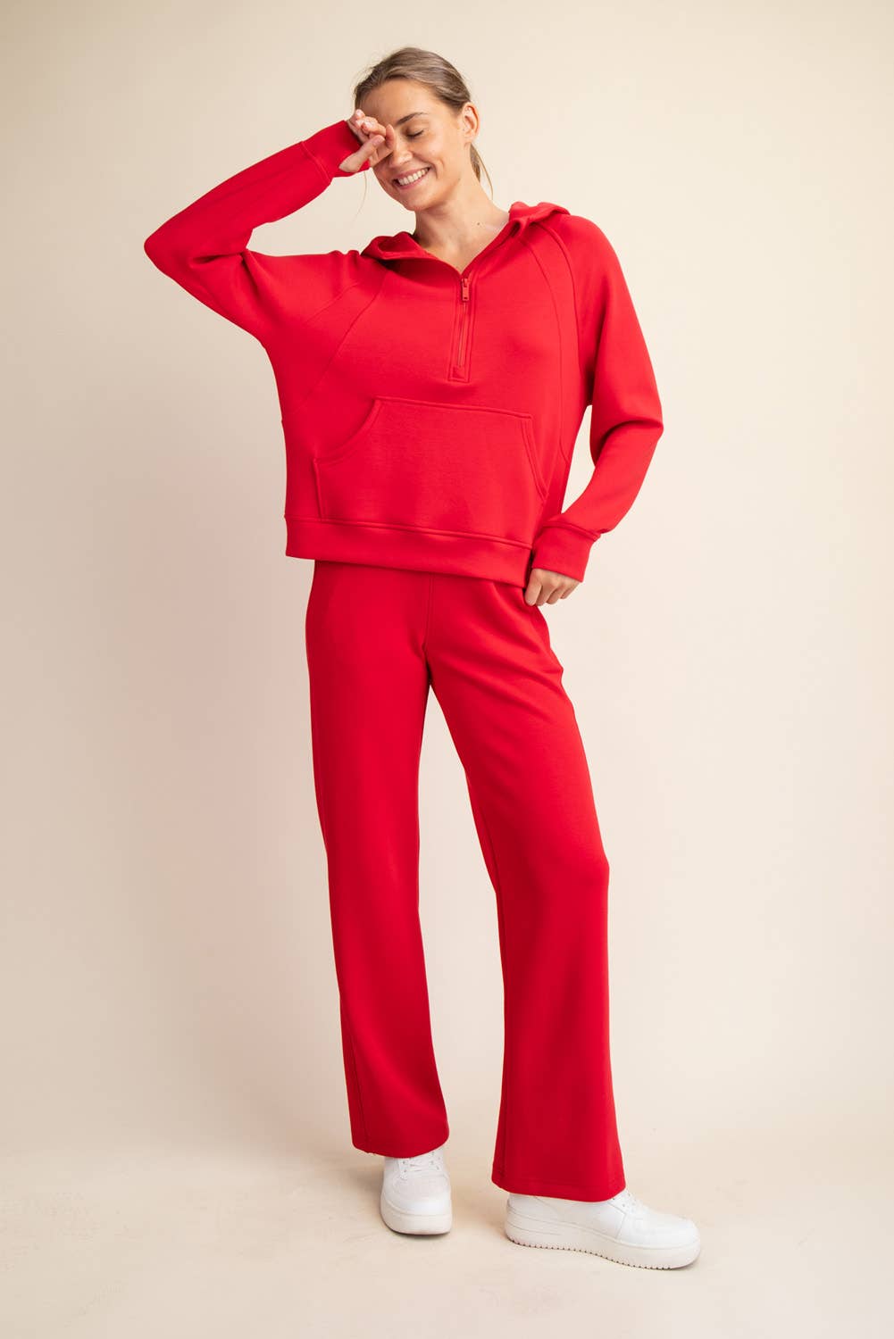 MODAL SCUBA QUARTER ZIP HODDIE JACKET