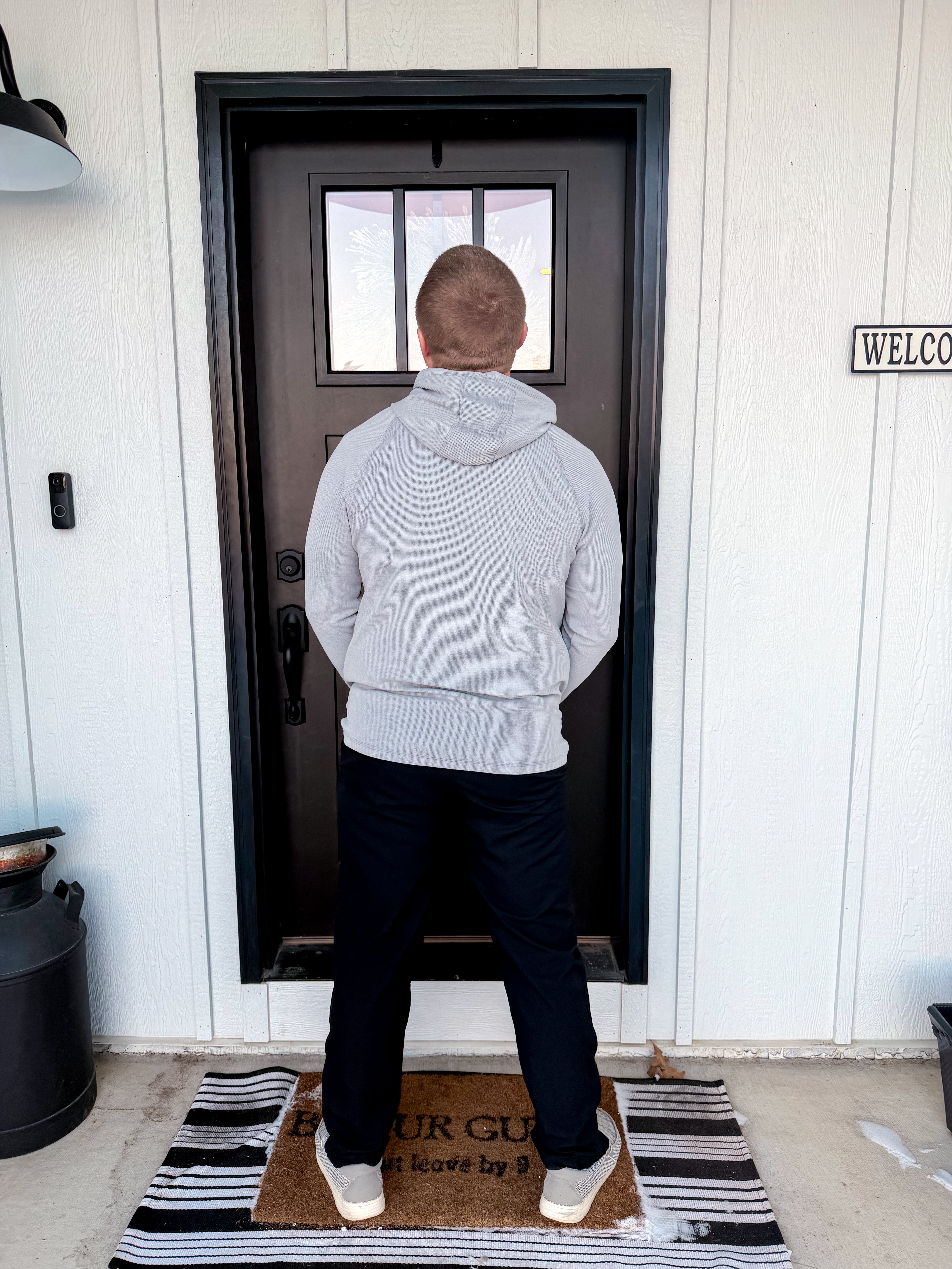 Men's Supreme Waffle Long Sleeve Hoodie