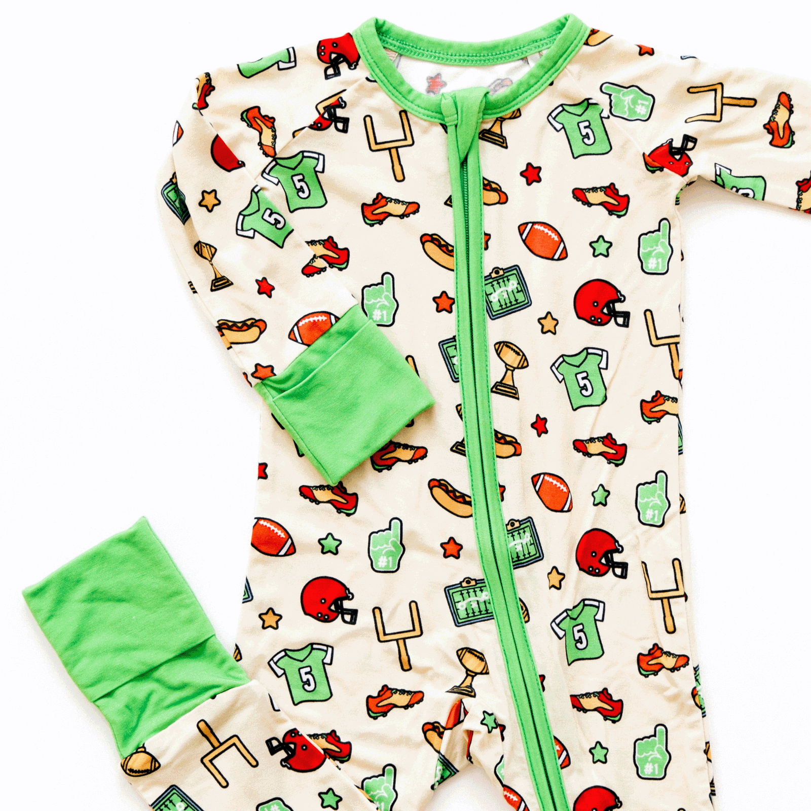 Football Zippy One-Piece Sleeper