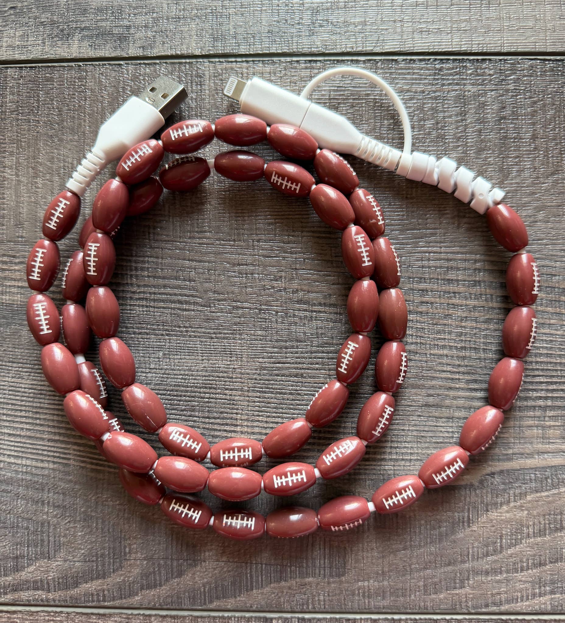 Beaded Phone Charger with Lightning & USB-C Cable Sports