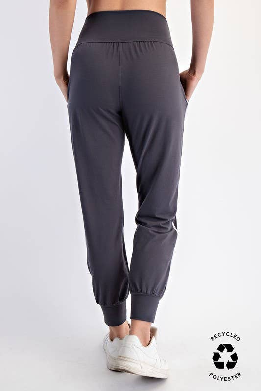 High Waist Butter Soft Piping Jogger Pant