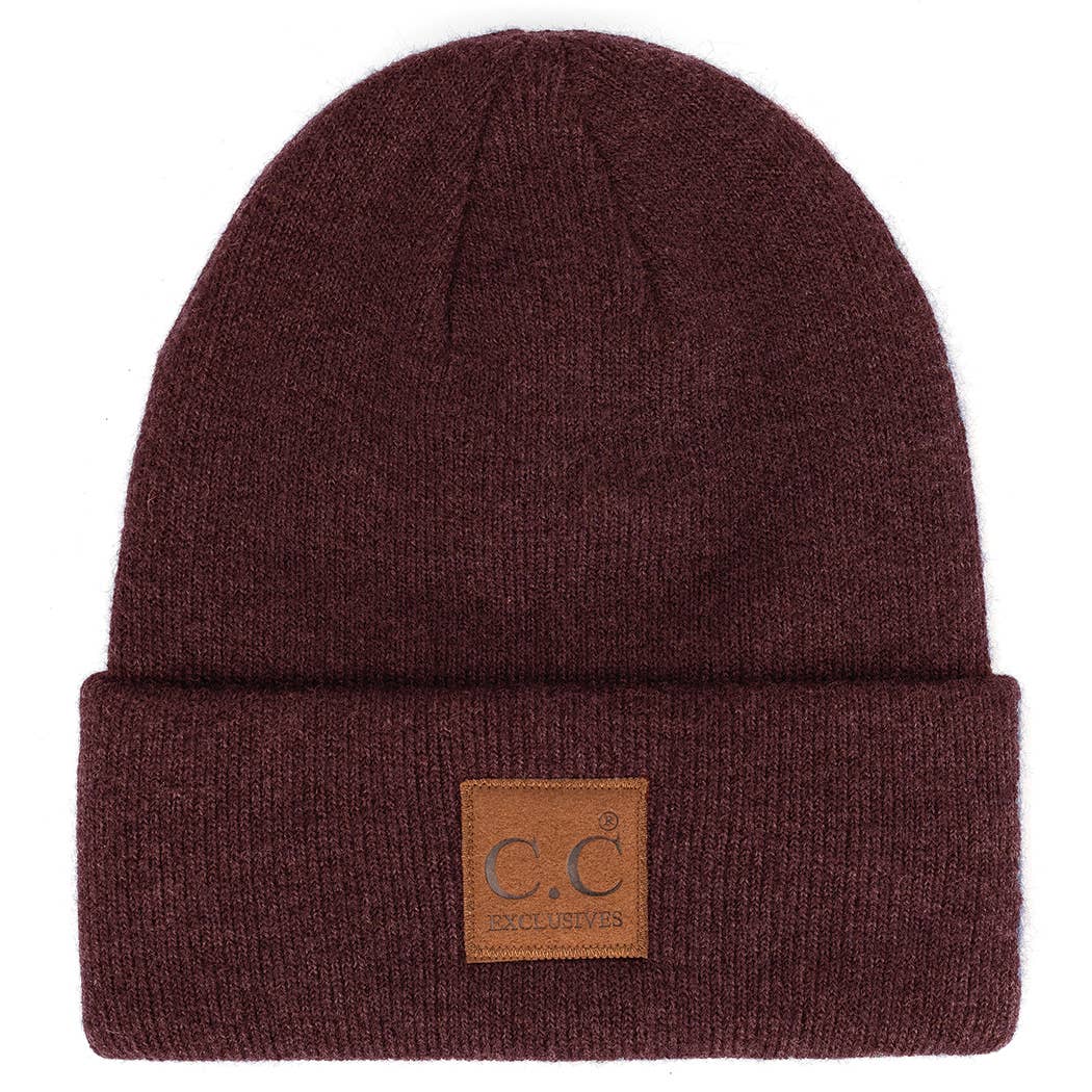 Heather Knit Classic Beanie Hat