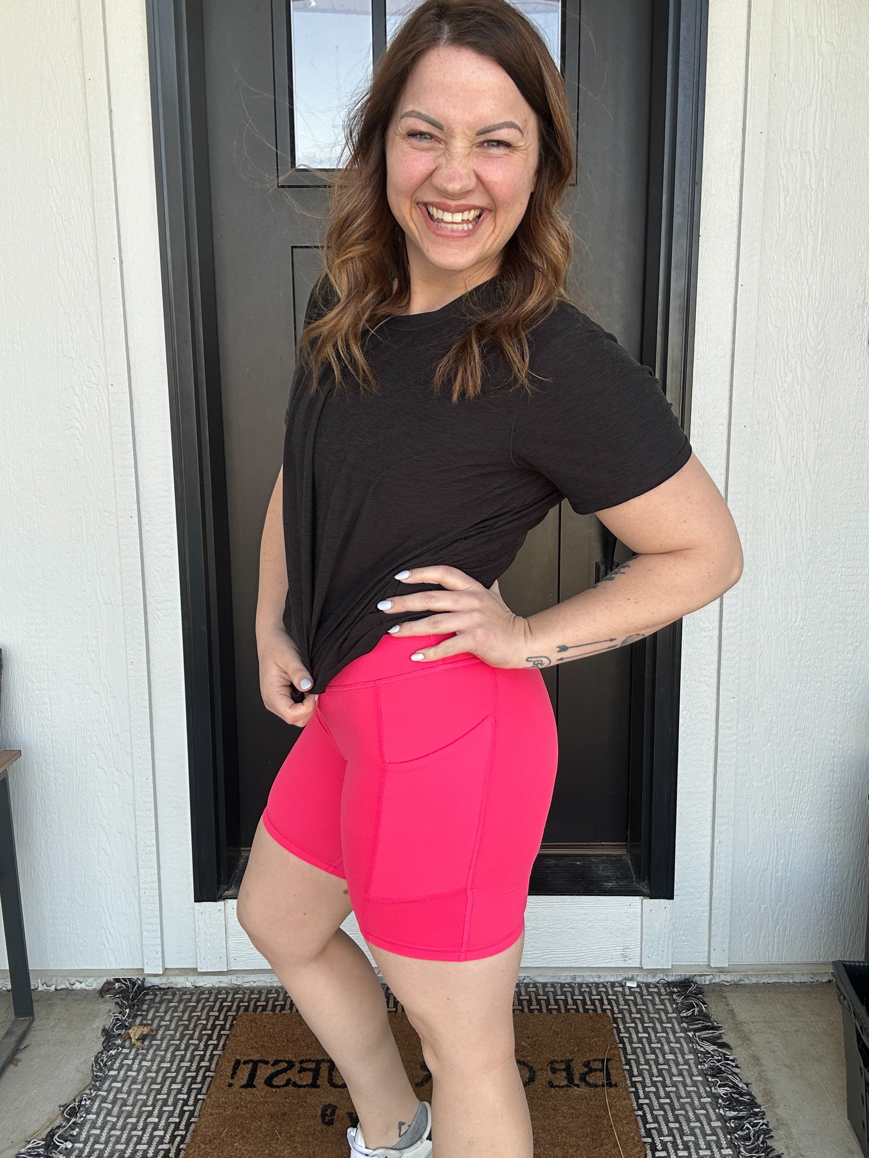 6 INCH BIKER SHORTS WITH SIDE POCKETS