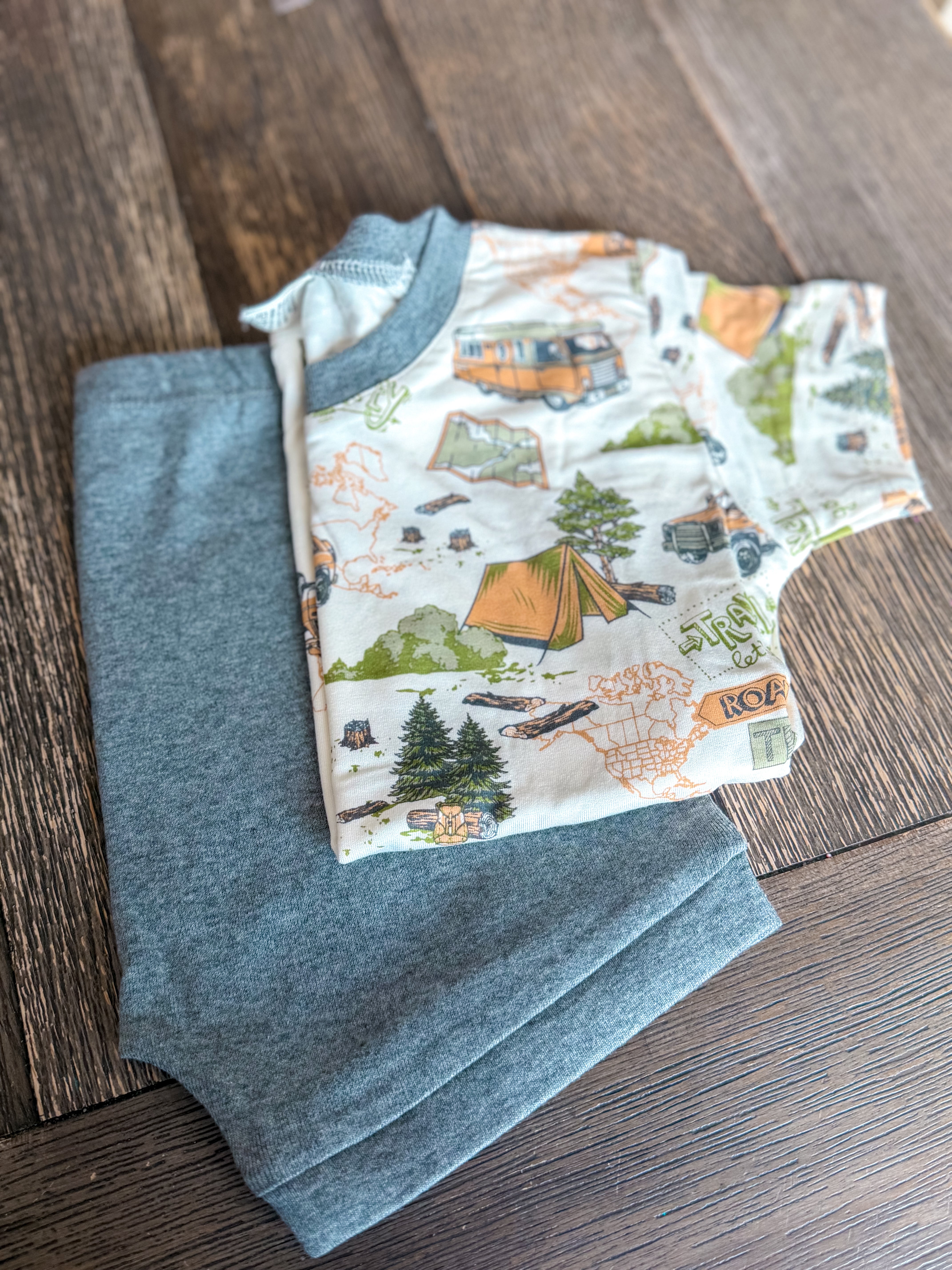 Trailblazer Bamboo T-Shirt & Cotton Shorts Set for Boys
