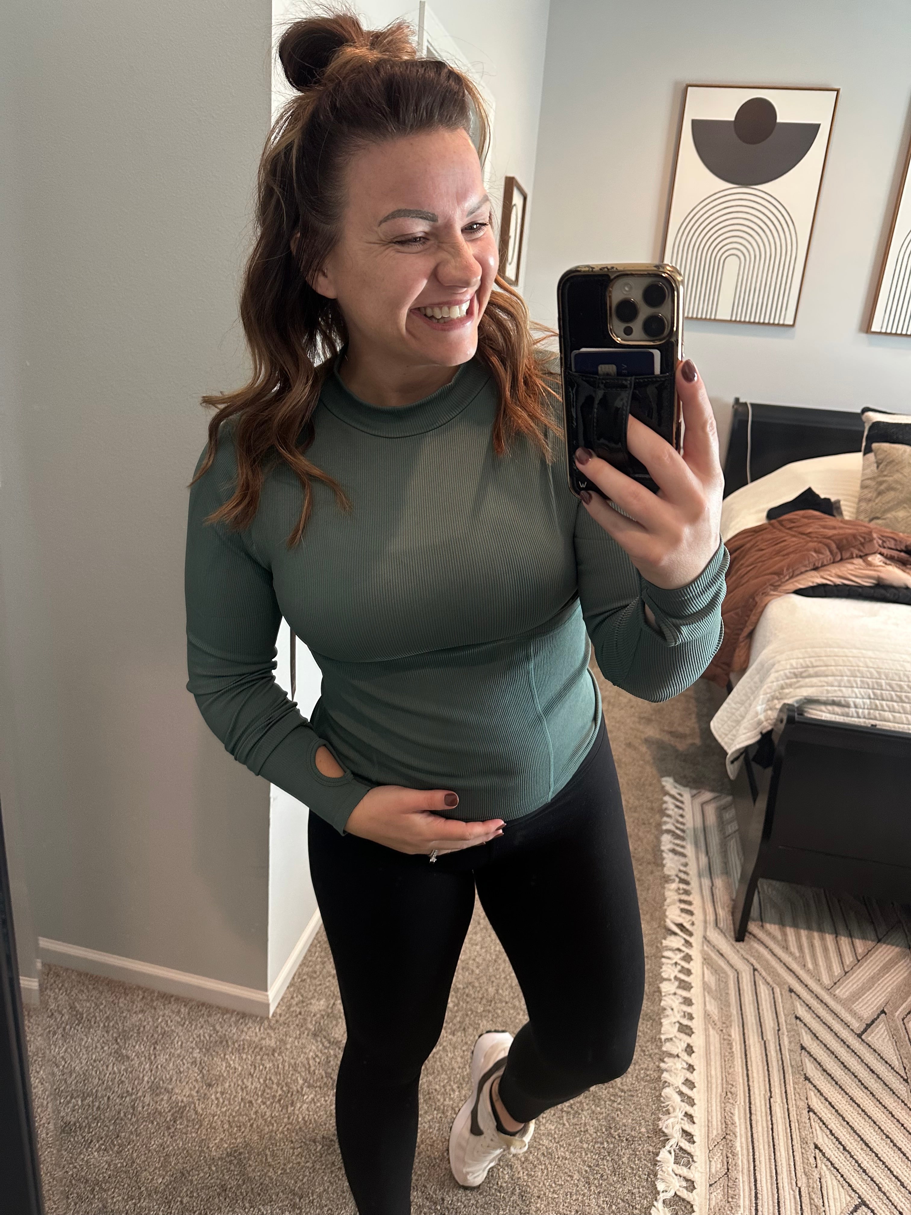 Women's Seamless Long Sleeve with Corset Details