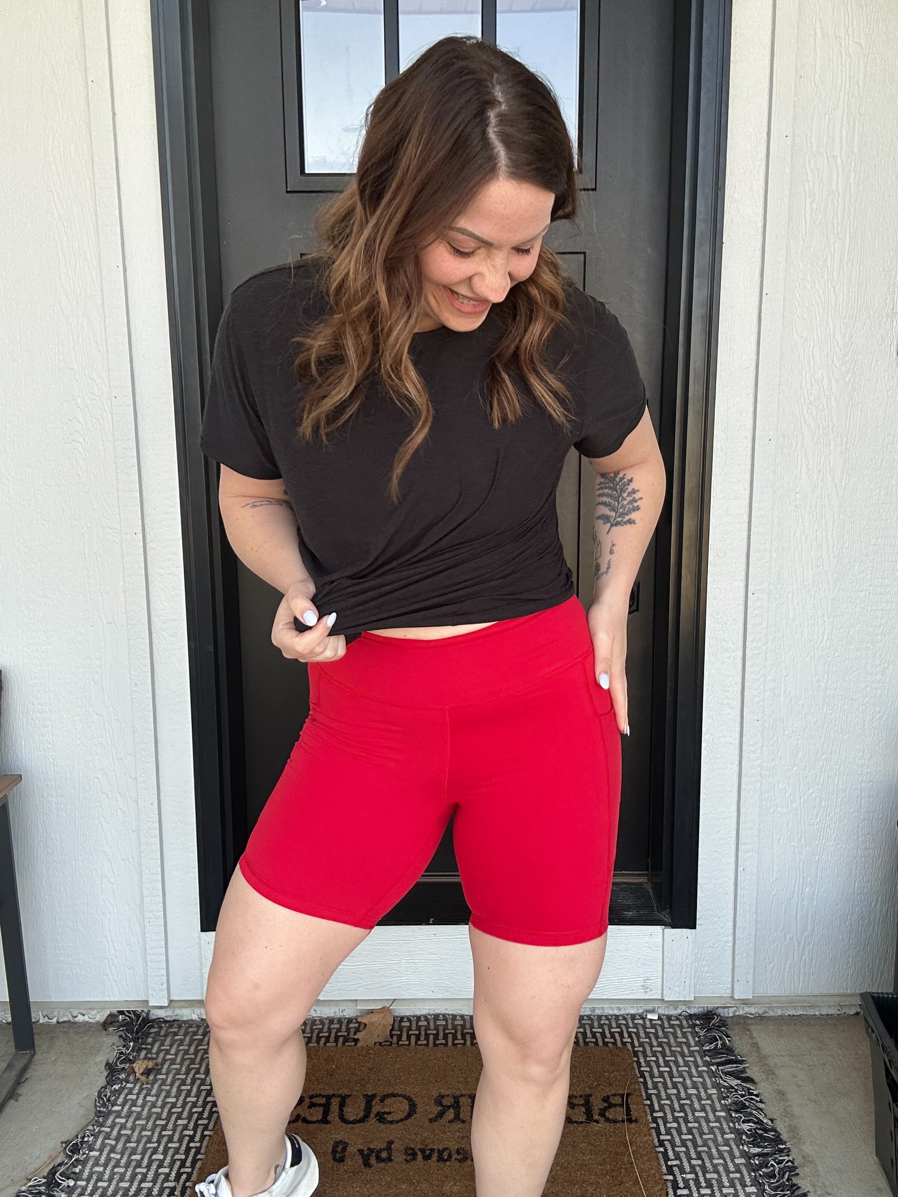 6 INCH BIKER SHORTS WITH SIDE POCKETS