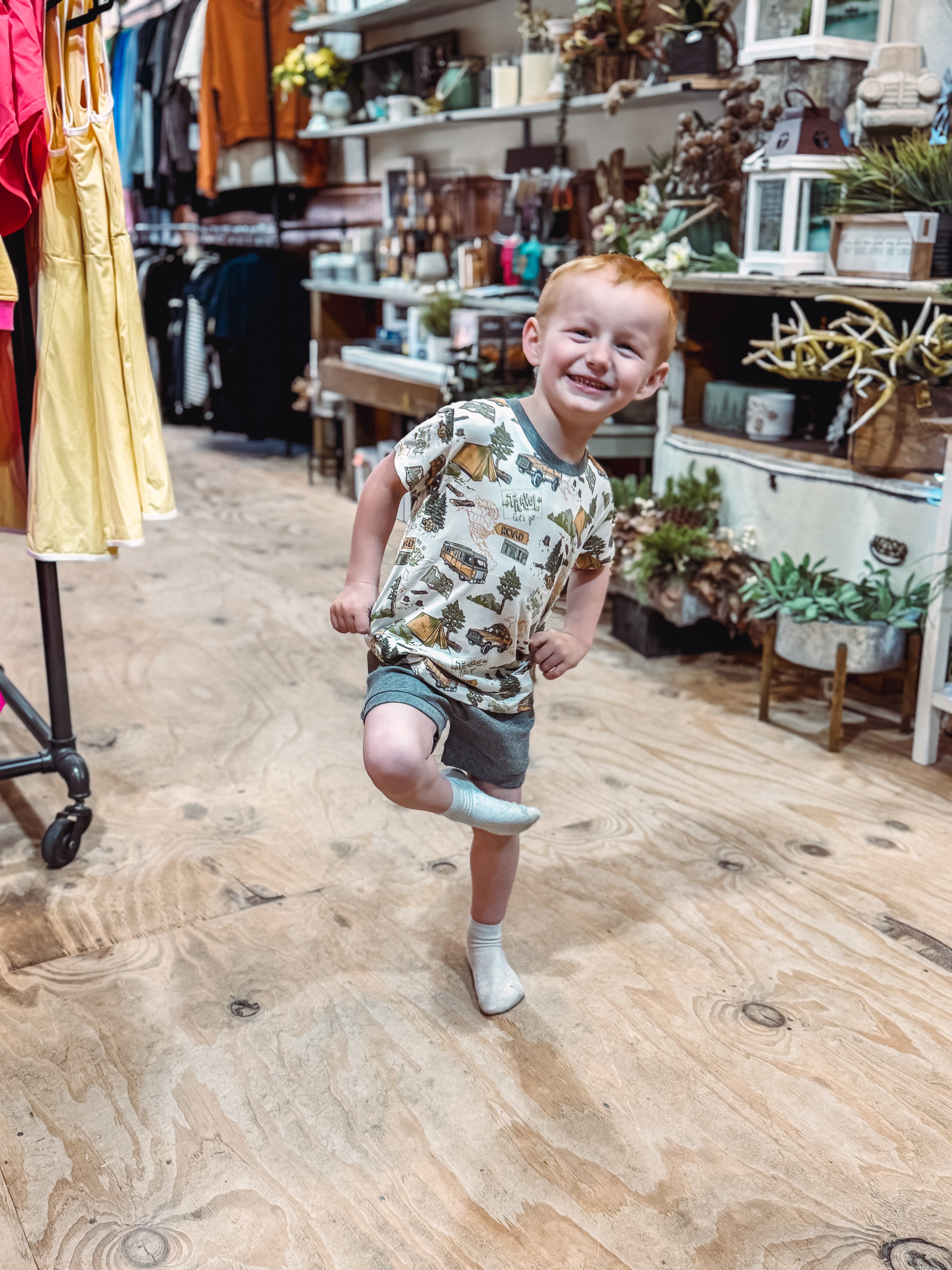 Trailblazer Bamboo T-Shirt & Cotton Shorts Set for Boys