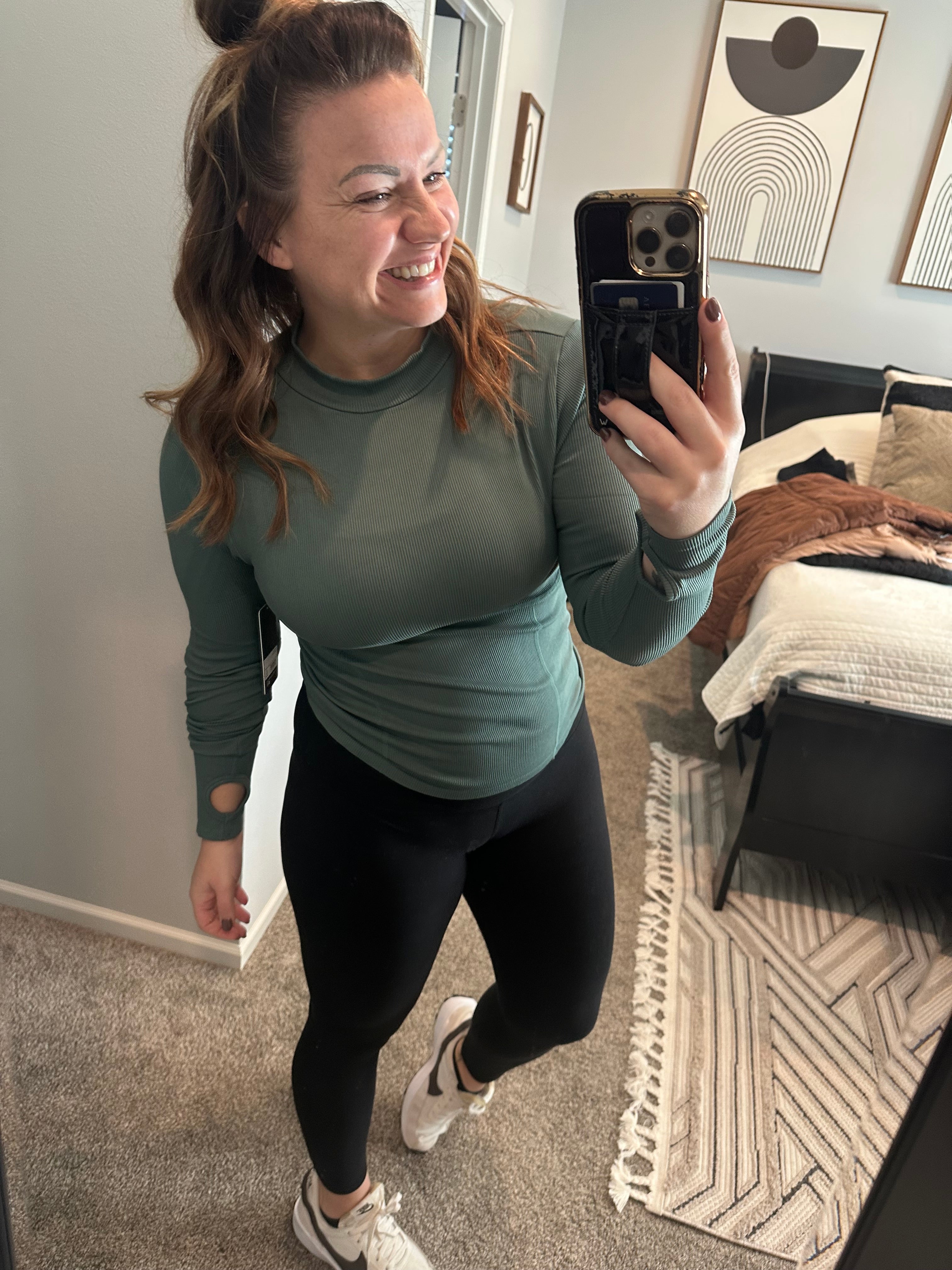 Women's Seamless Long Sleeve with Corset Details