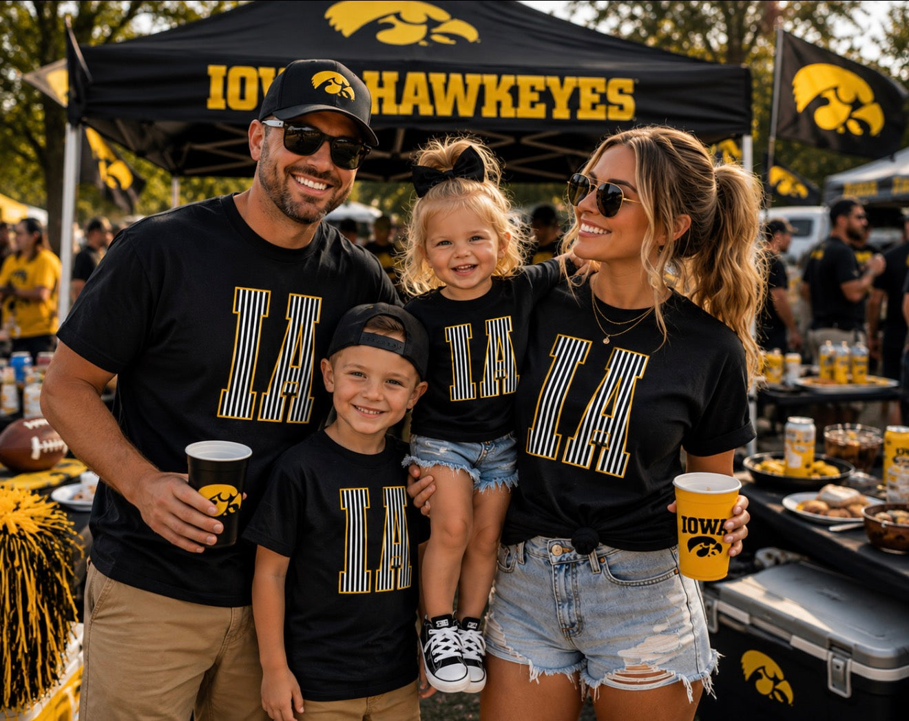 Iowa I-A Black Tee