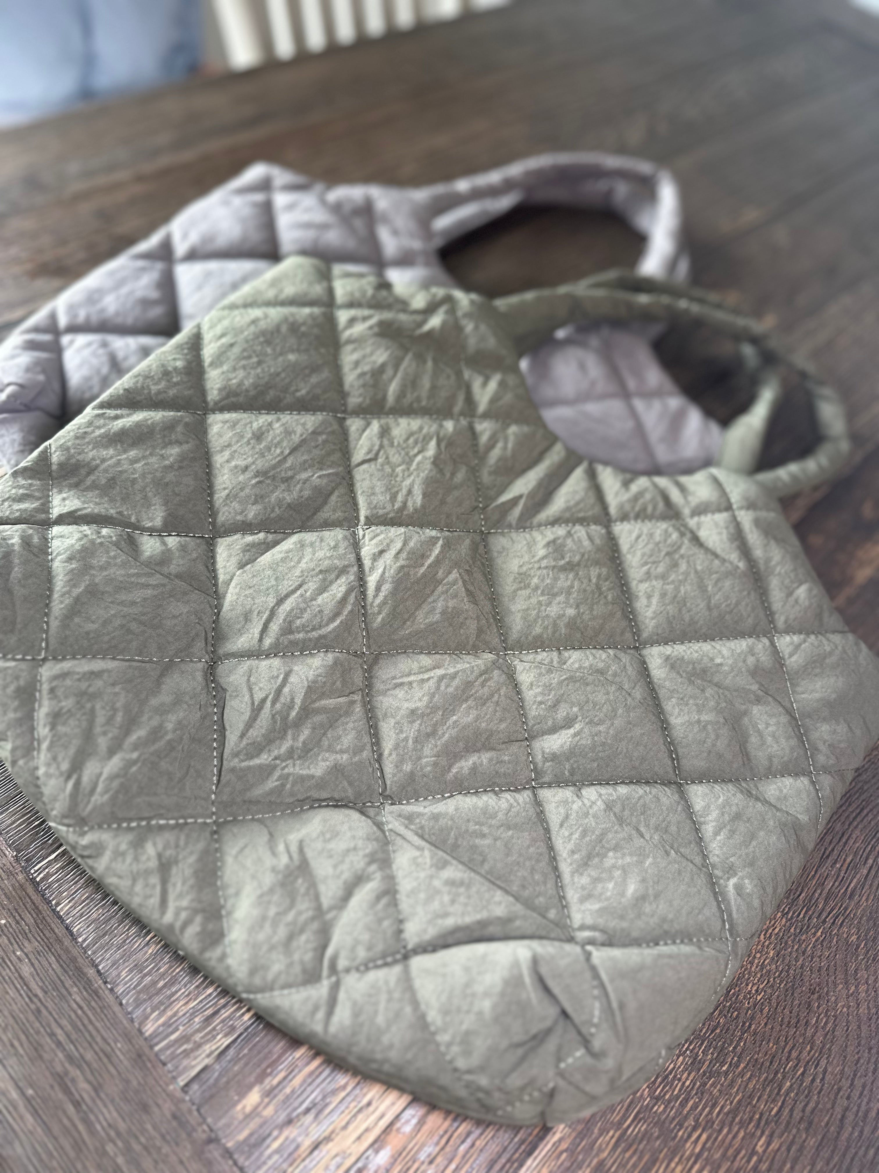 Solid Color Large Capacity Puffer Handbag