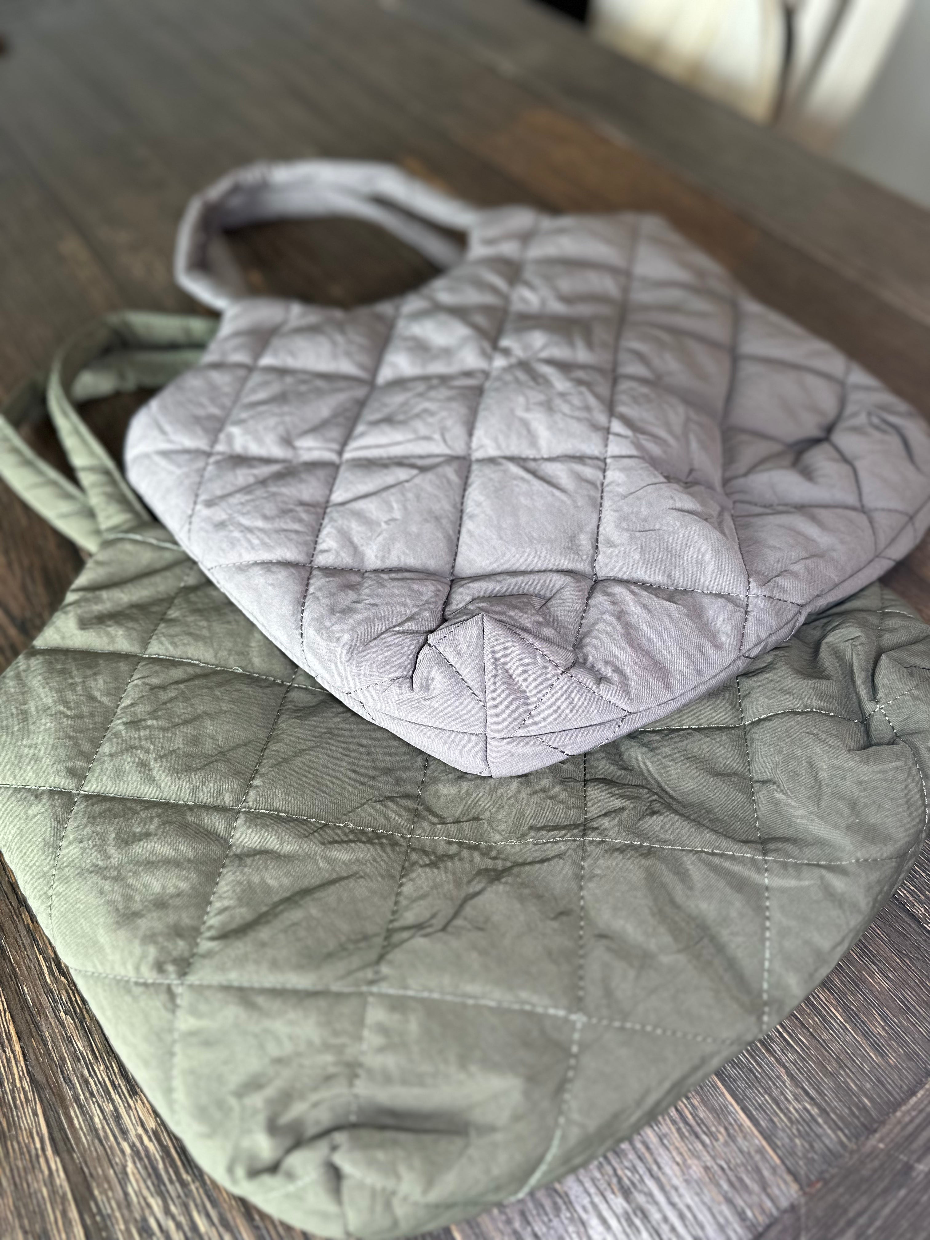 Solid Color Large Capacity Puffer Handbag