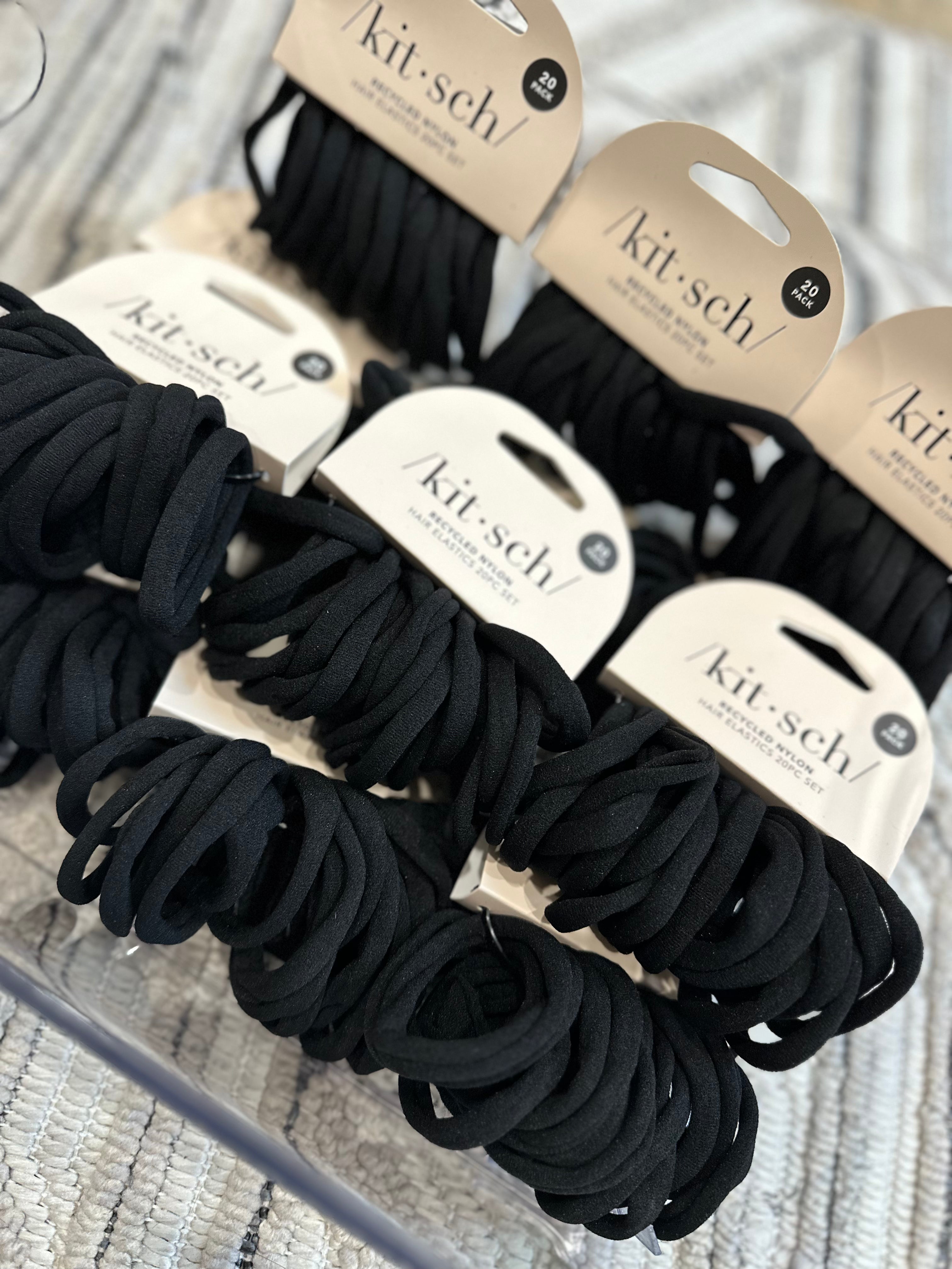 Eco-Friendly Nylon Elastics 20pc set - Black