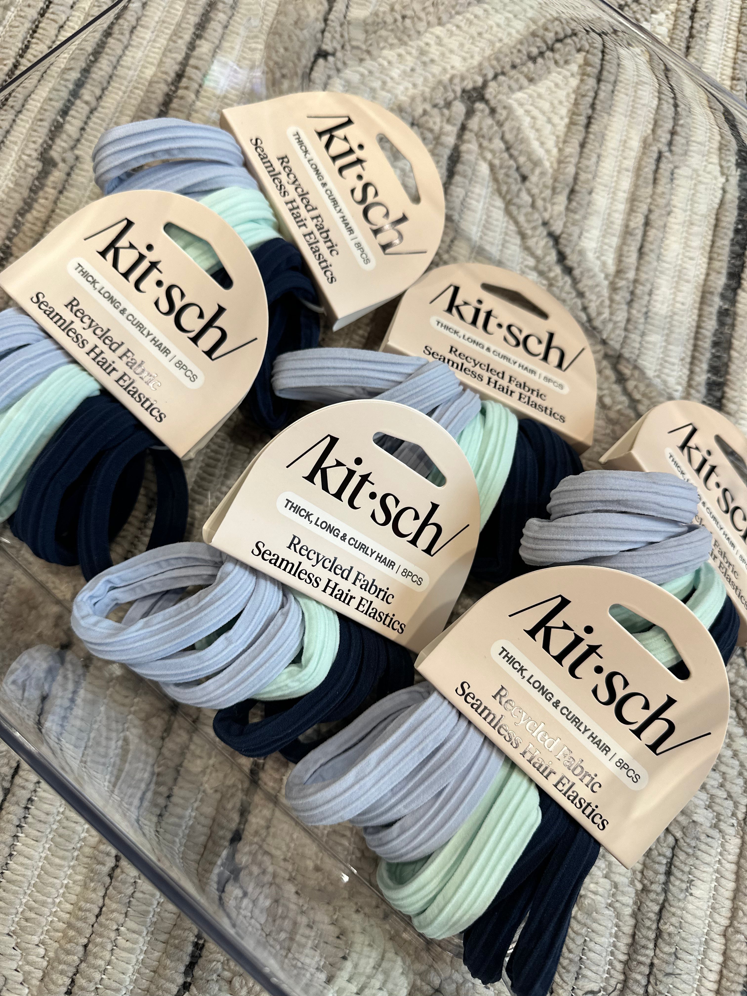 Recycled Seamless Hair Elastics 8pc Set- Garden Bouquet