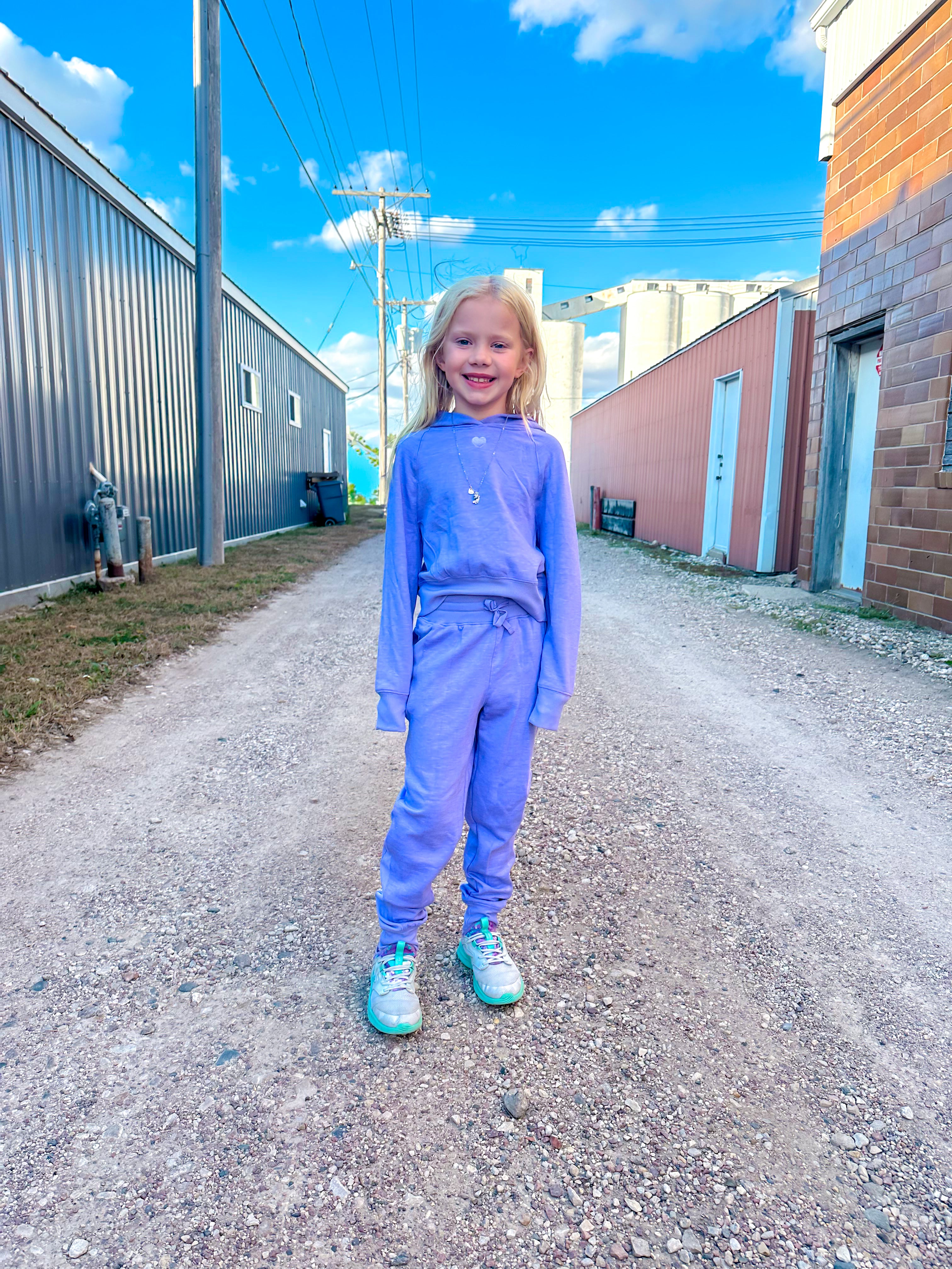 Tween Girls Embroidery Hoodie and Jogger Set