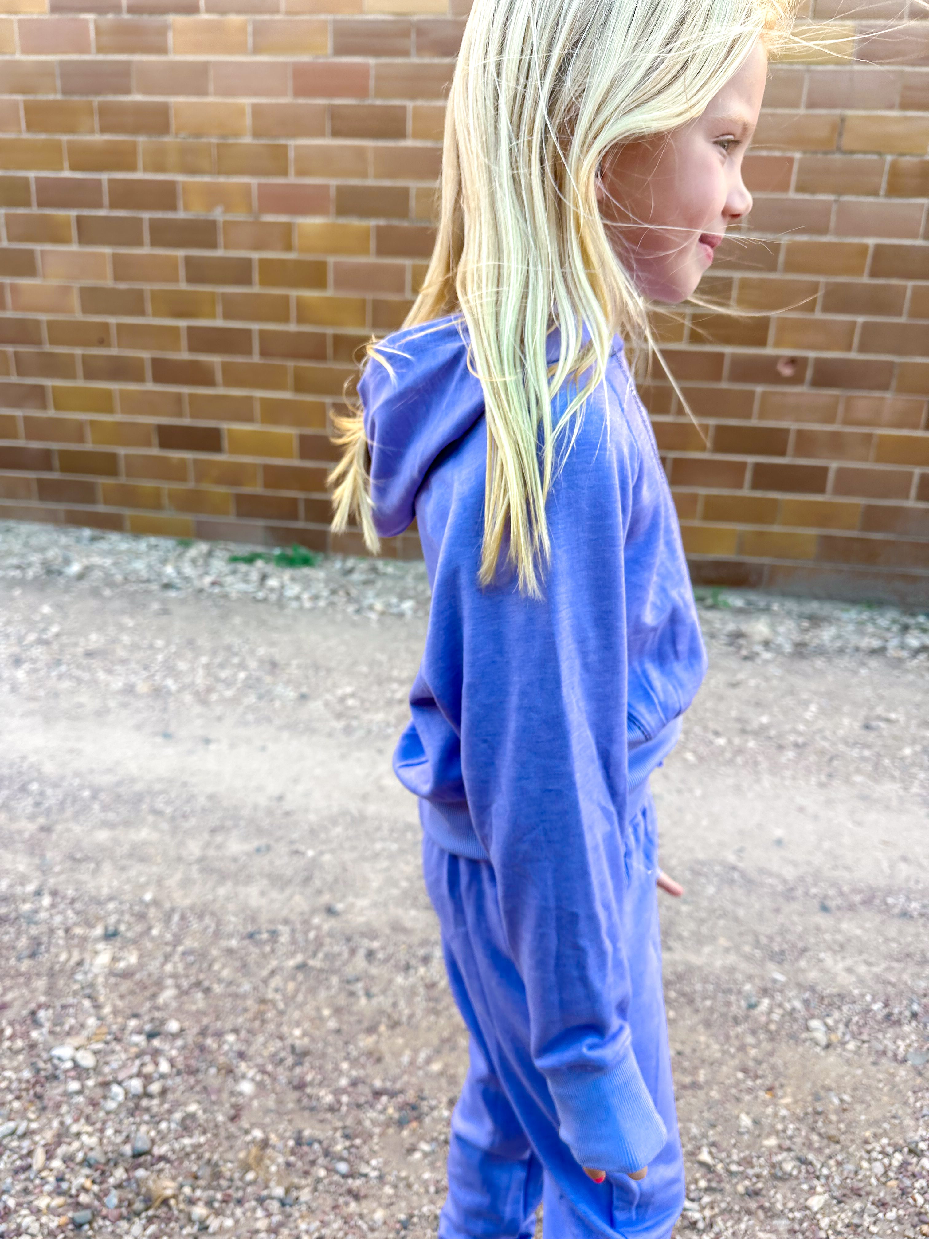 Tween Girls Embroidery Hoodie and Jogger Set